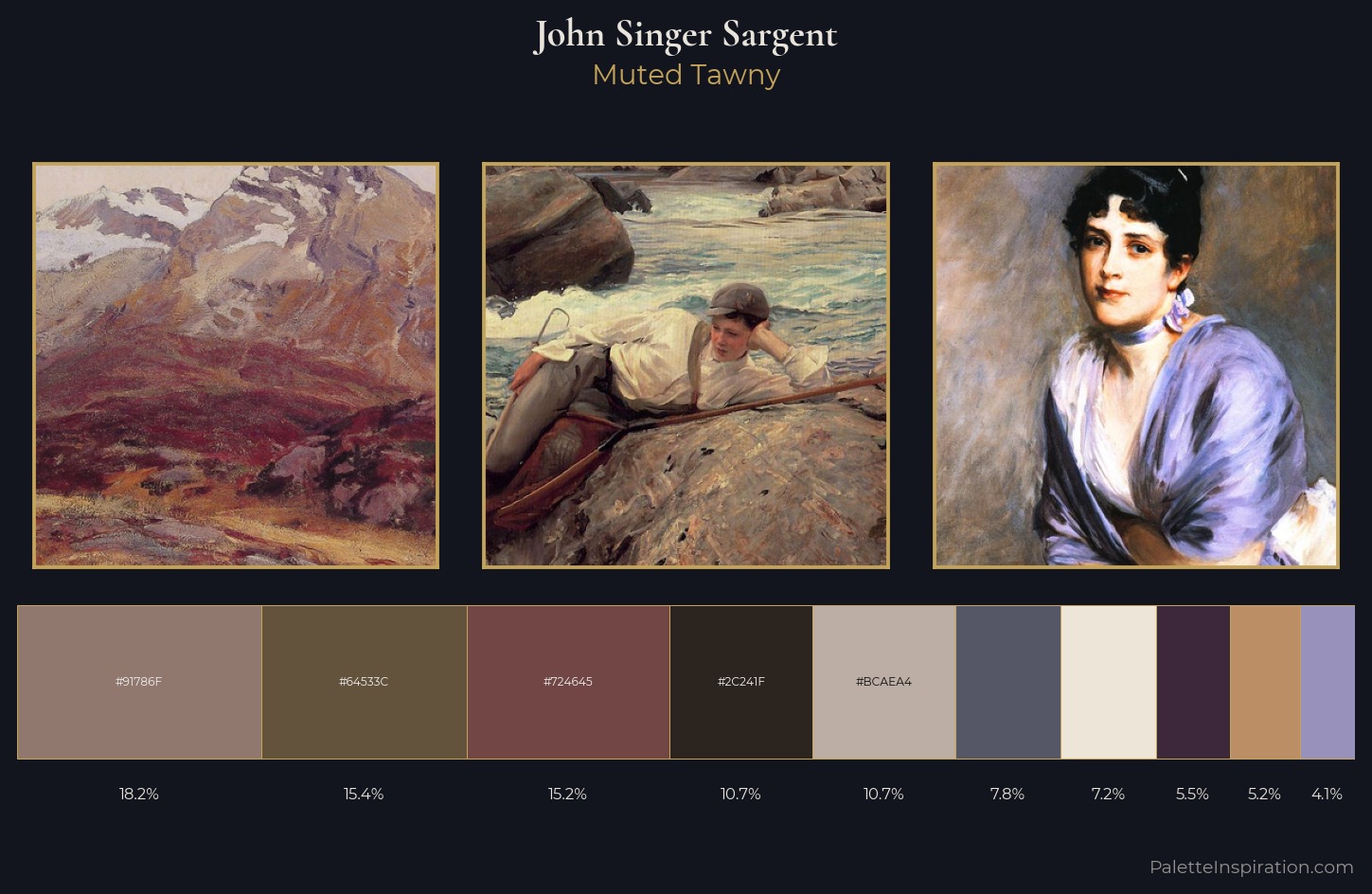 John Singer Sargent Palette 13 — Muted Tawny