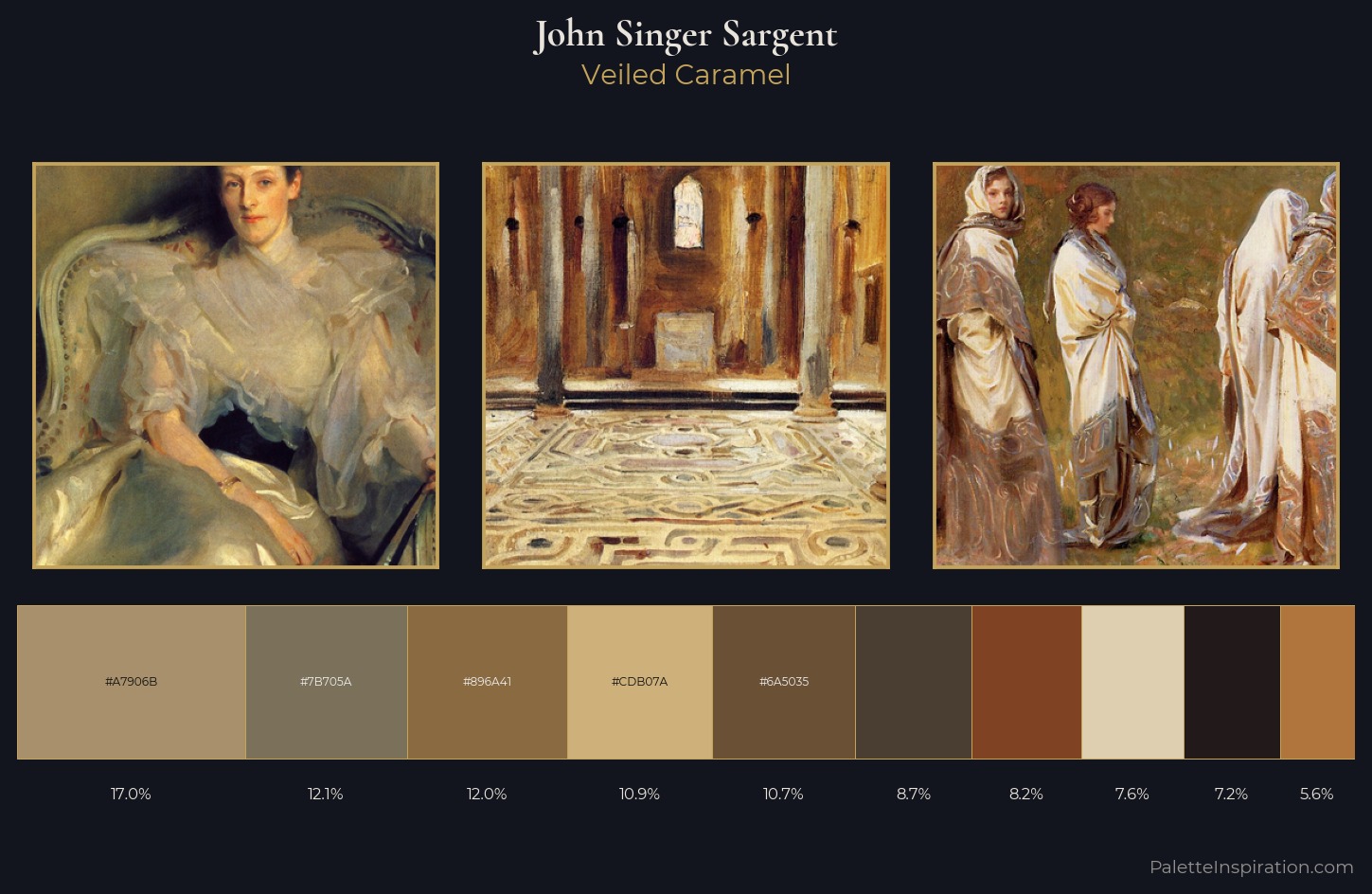 John Singer Sargent Palette 18 — Veiled Caramel