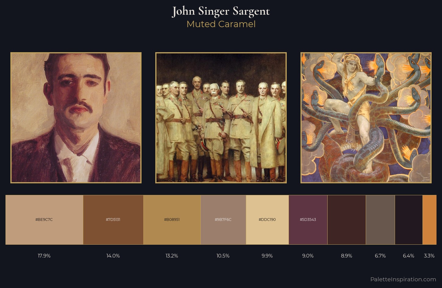 John Singer Sargent Palette 23 — Muted Caramel