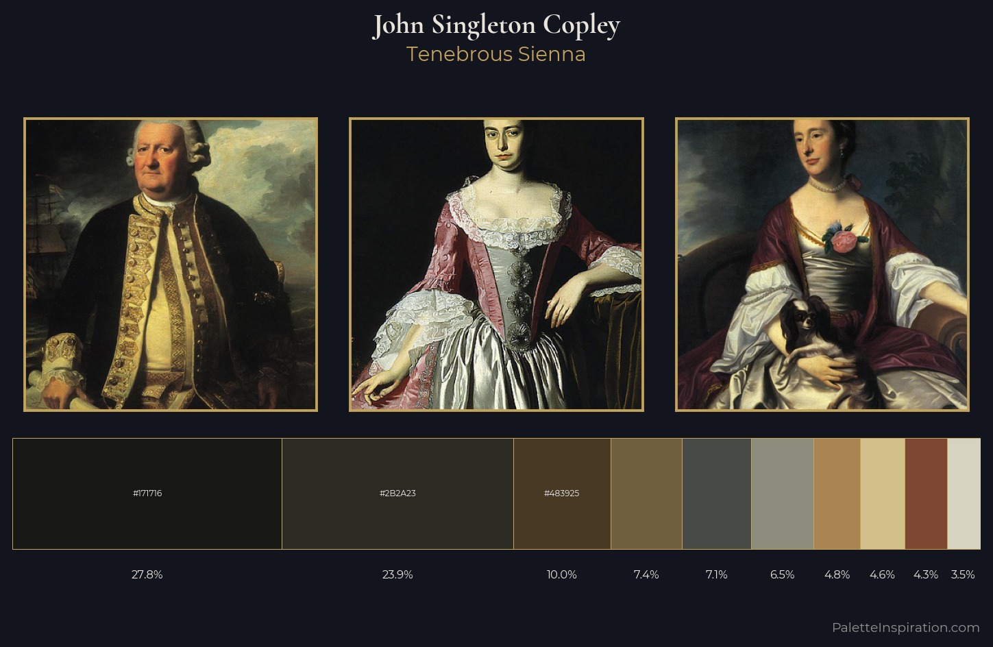 John Singleton Copley Palette 6 — Tenebrous Sienna