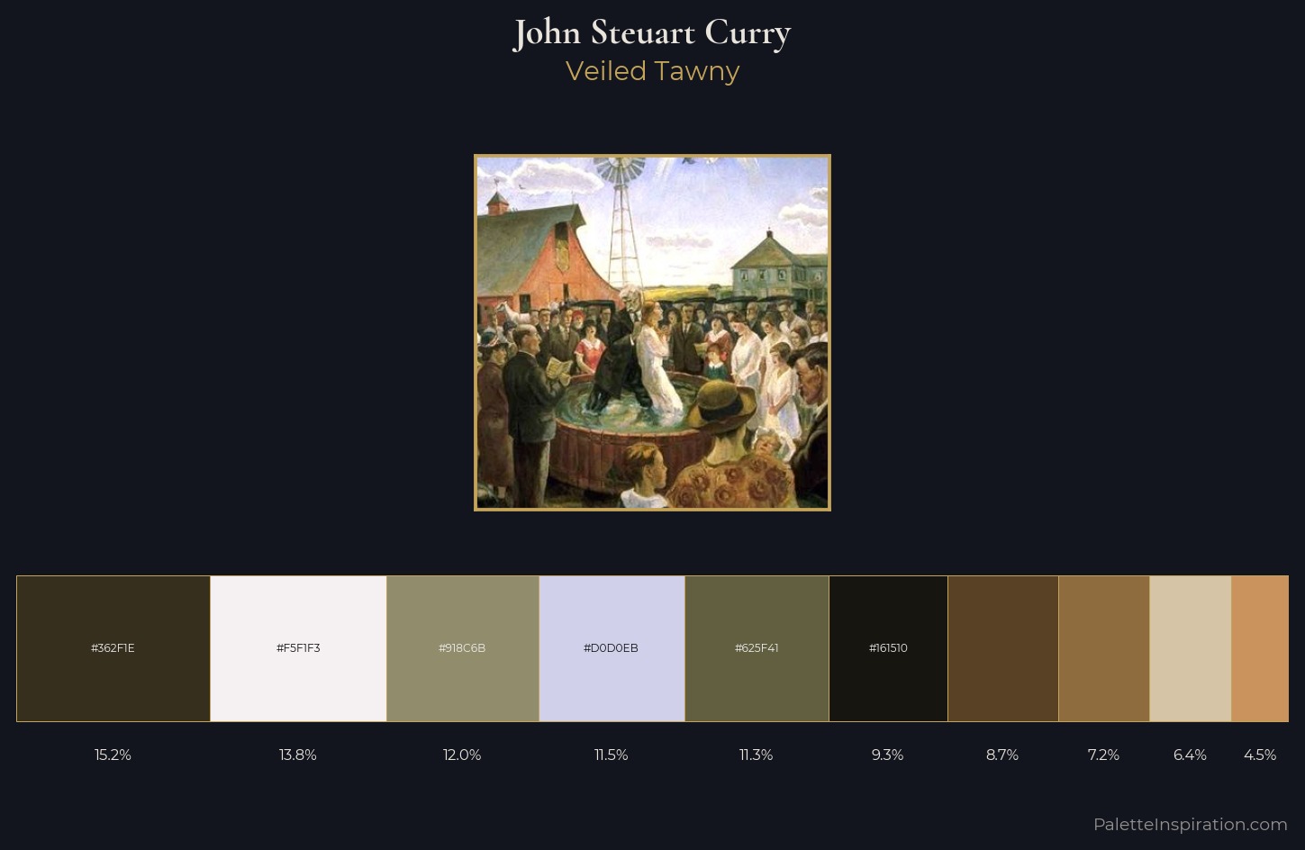 John Steuart Curry Palette 1 — Veiled Tawny