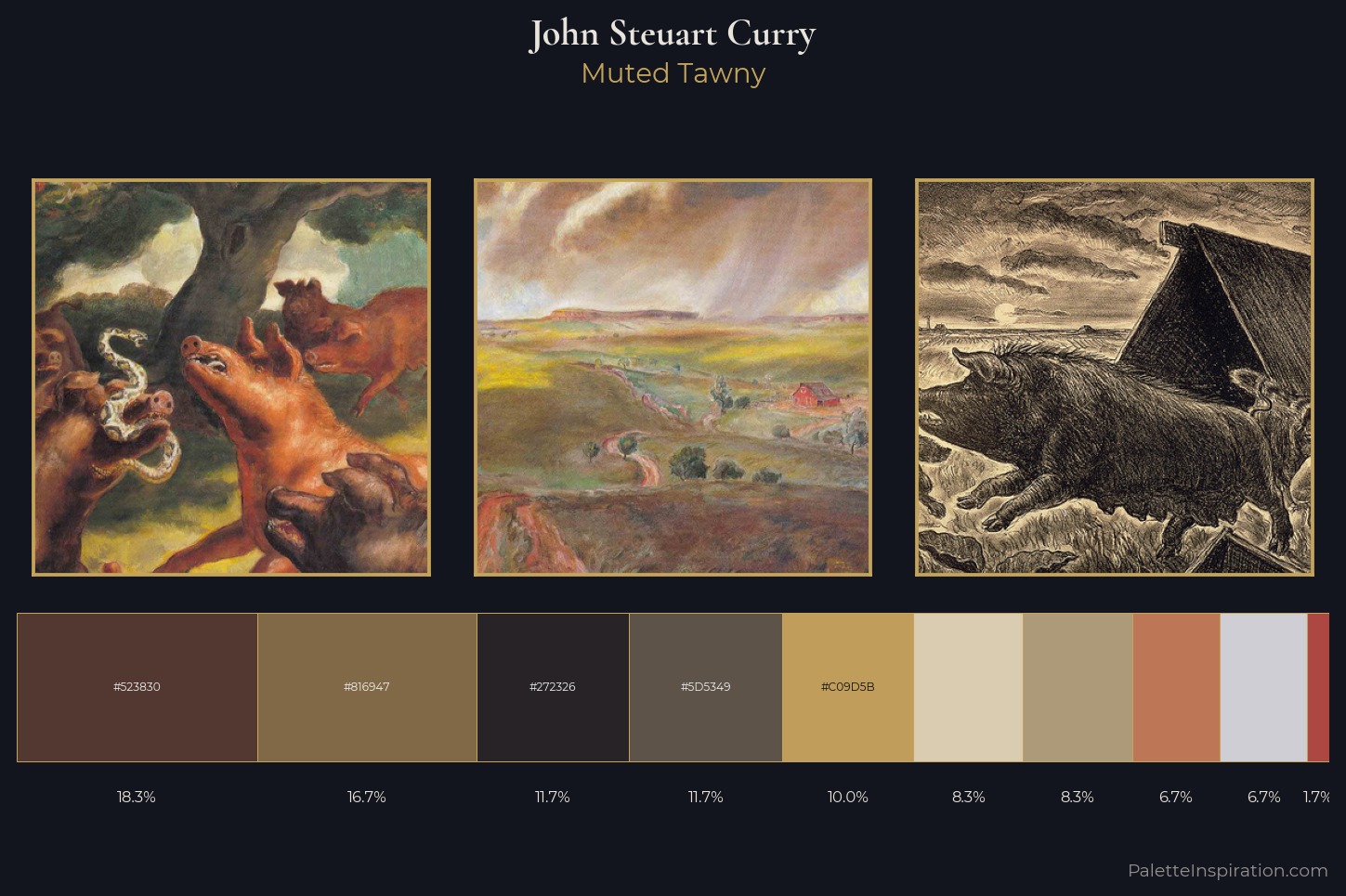 John Steuart Curry Master Palette — Muted Tawny