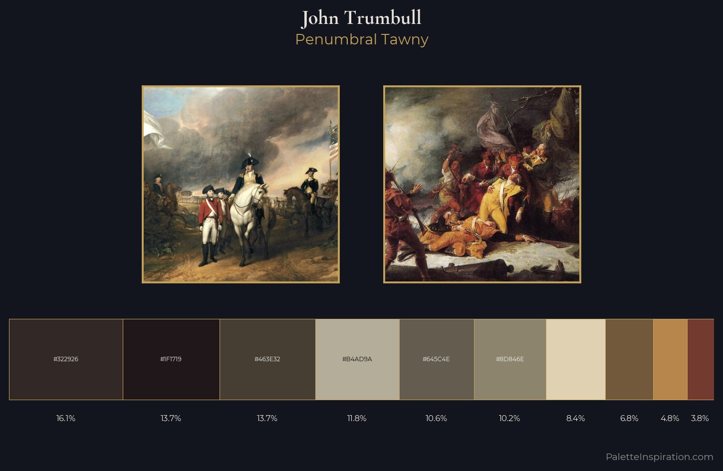 John Trumbull Palette 3 — Penumbral Tawny