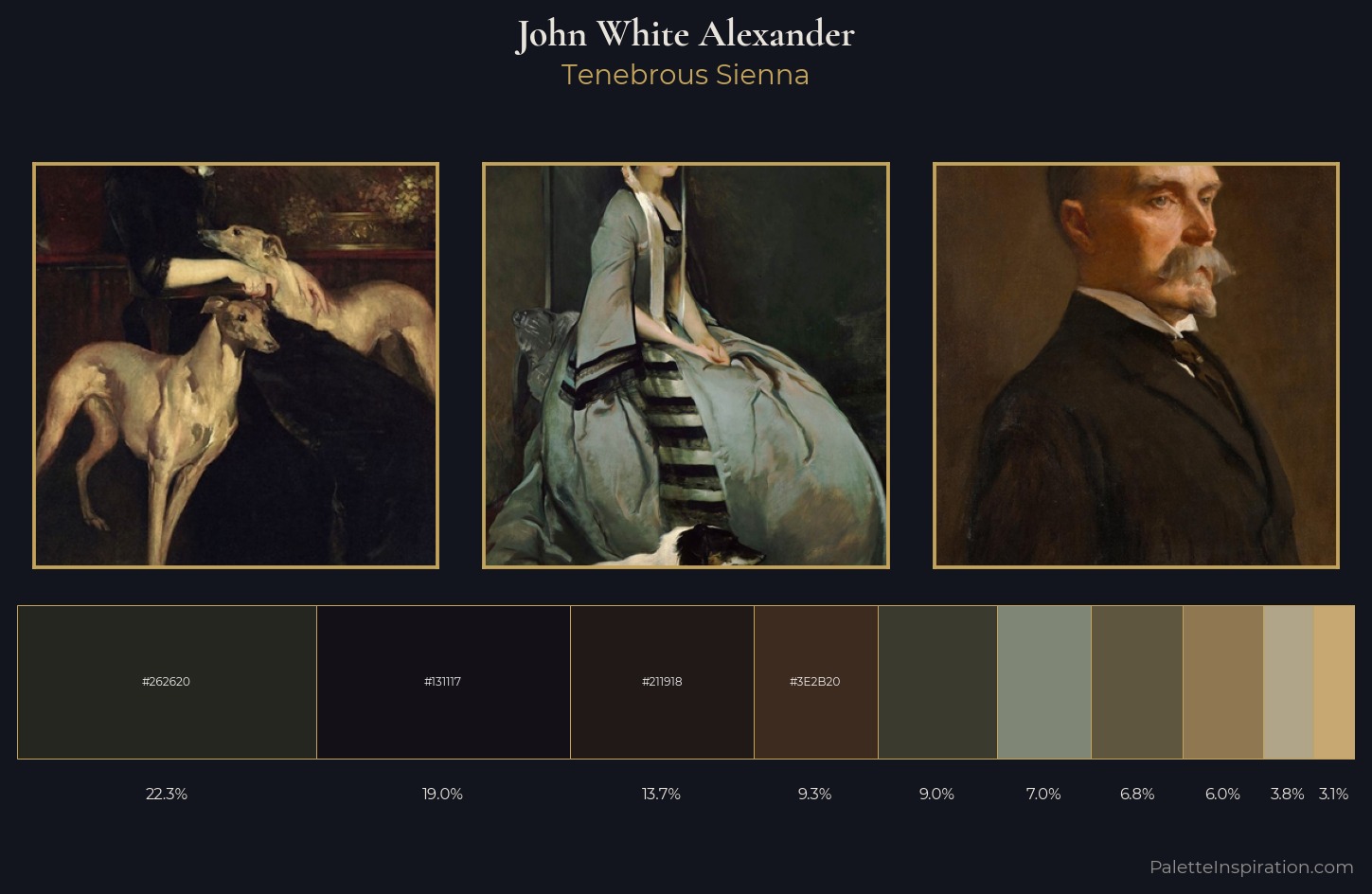 John White Alexander Palette 5 — Tenebrous Sienna
