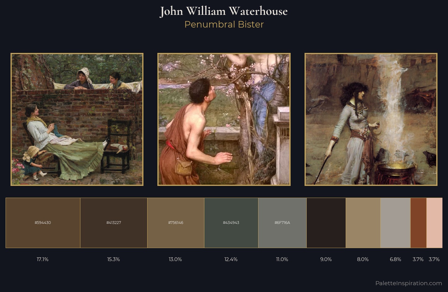 John William Waterhouse Palette 10 — Penumbral Bister
