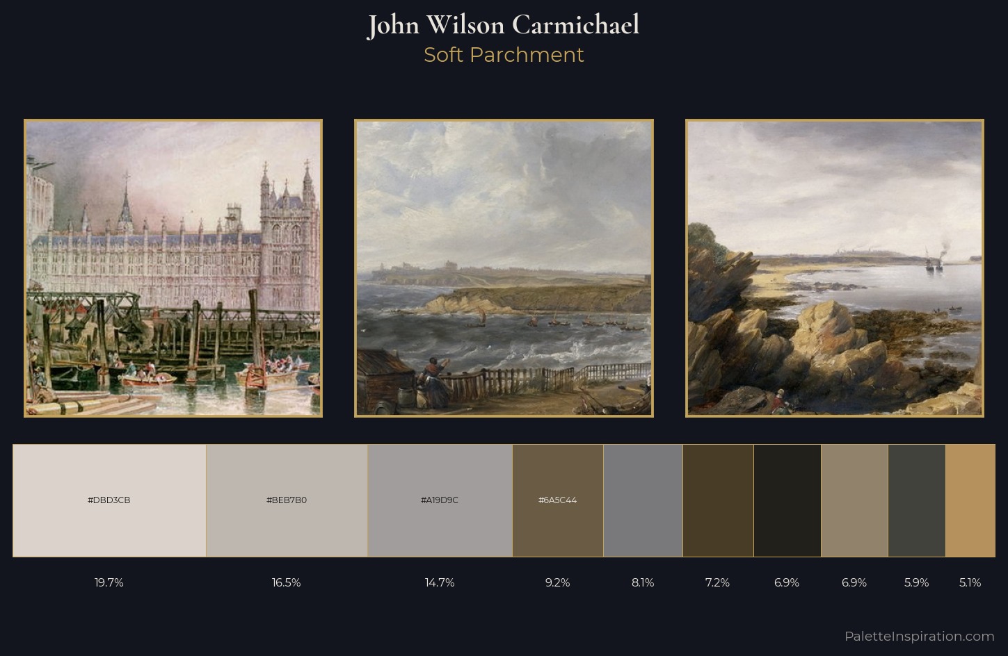 John Wilson Carmichael Palette 6 — Soft Parchment