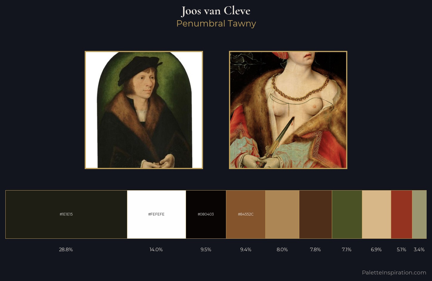 Joos van Cleve Palette 3 — Penumbral Tawny