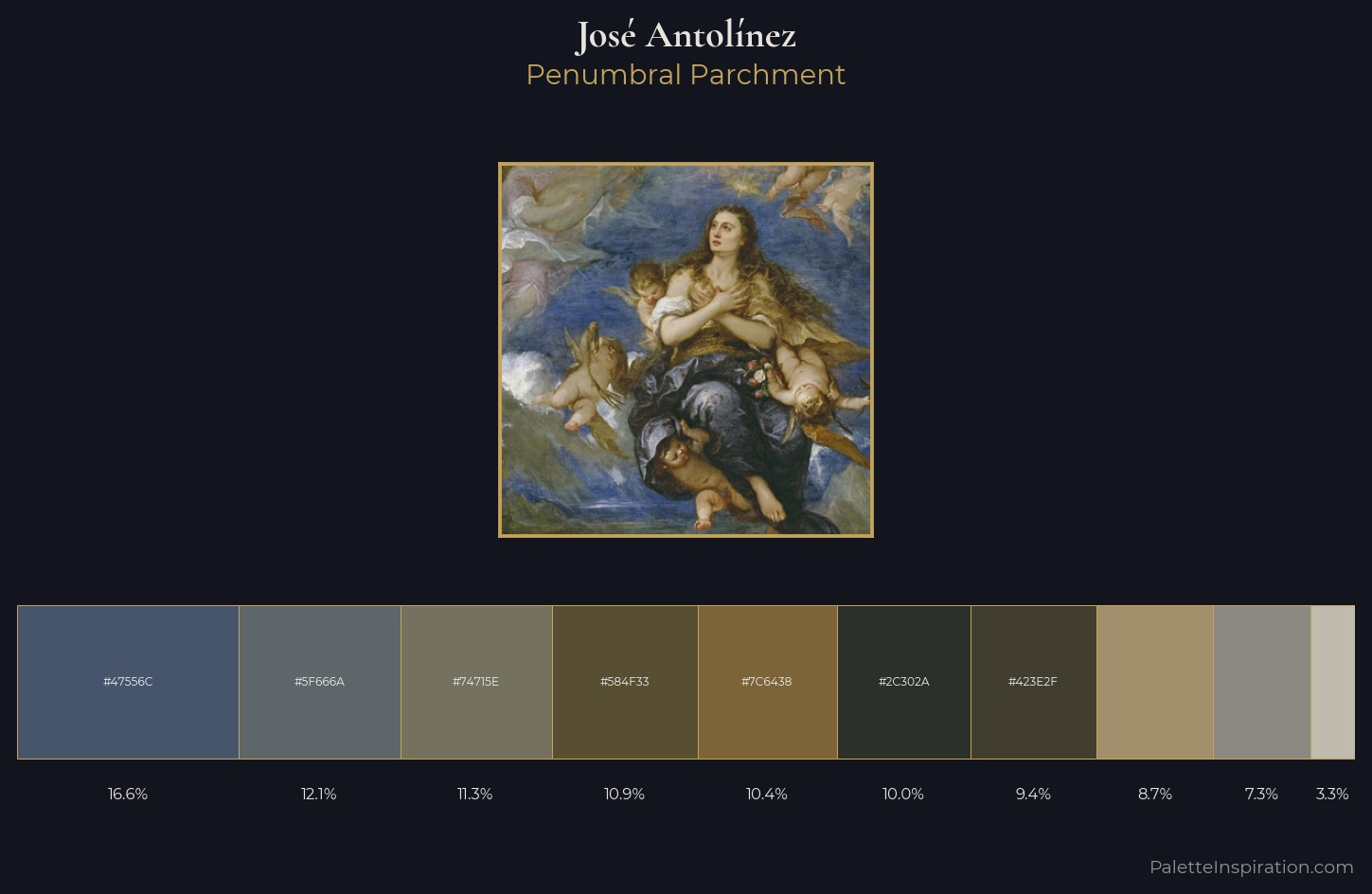 José Antolínez Palette 1 — Penumbral Parchment