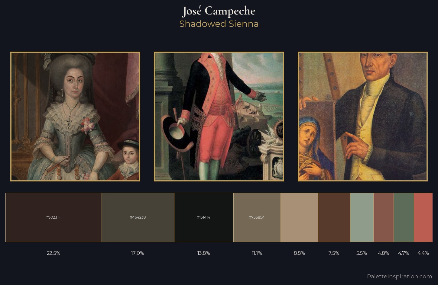 José Campeche Palette 5 — Shadowed Sienna