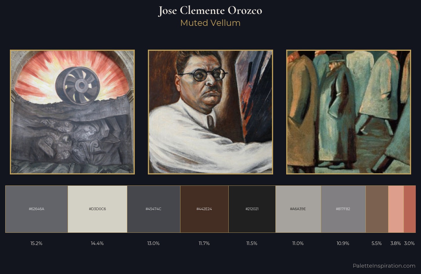 Jose Clemente Orozco Palette 5 — Muted Vellum
