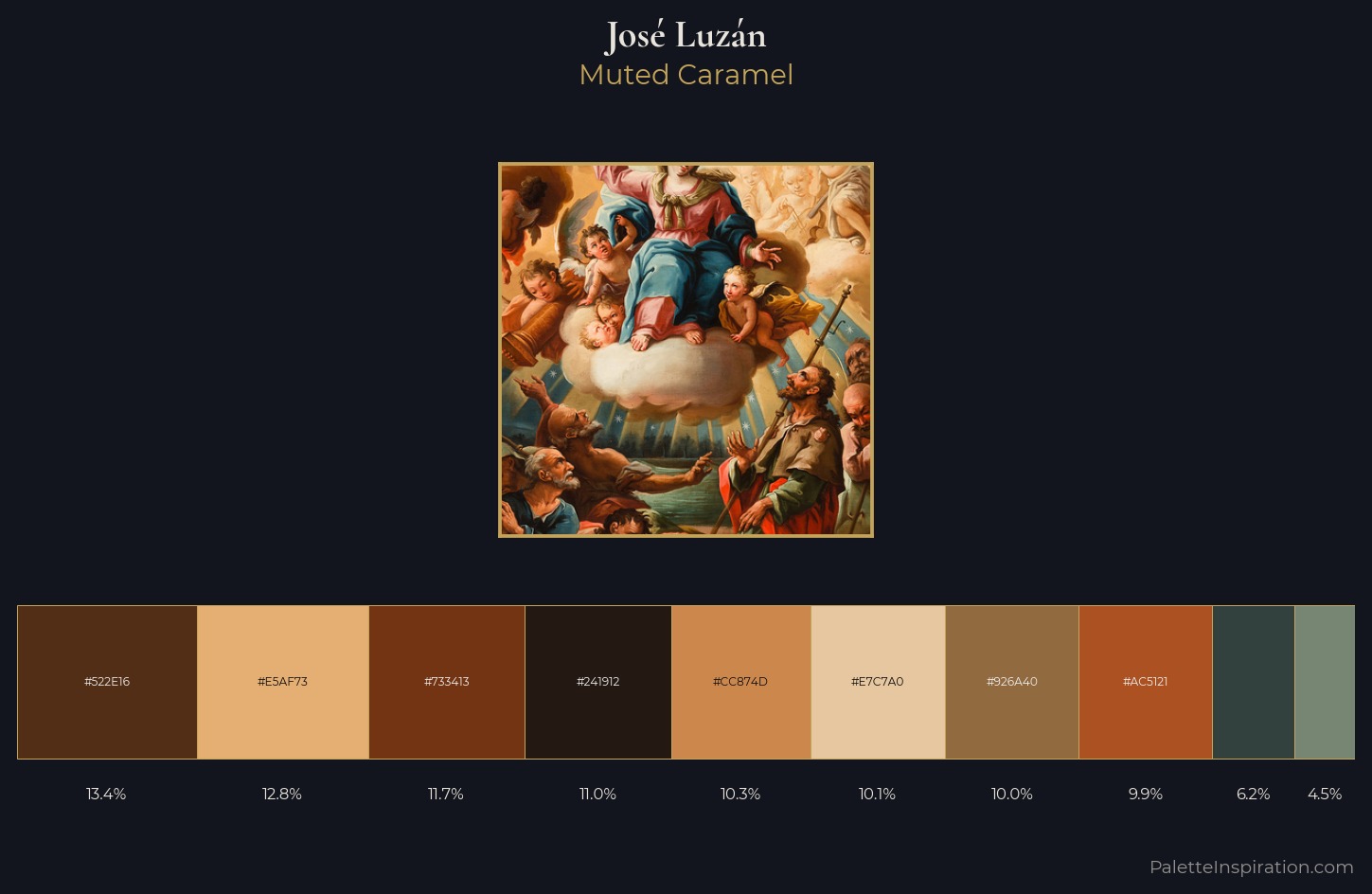 José Luzán Palette 1 — Muted Caramel