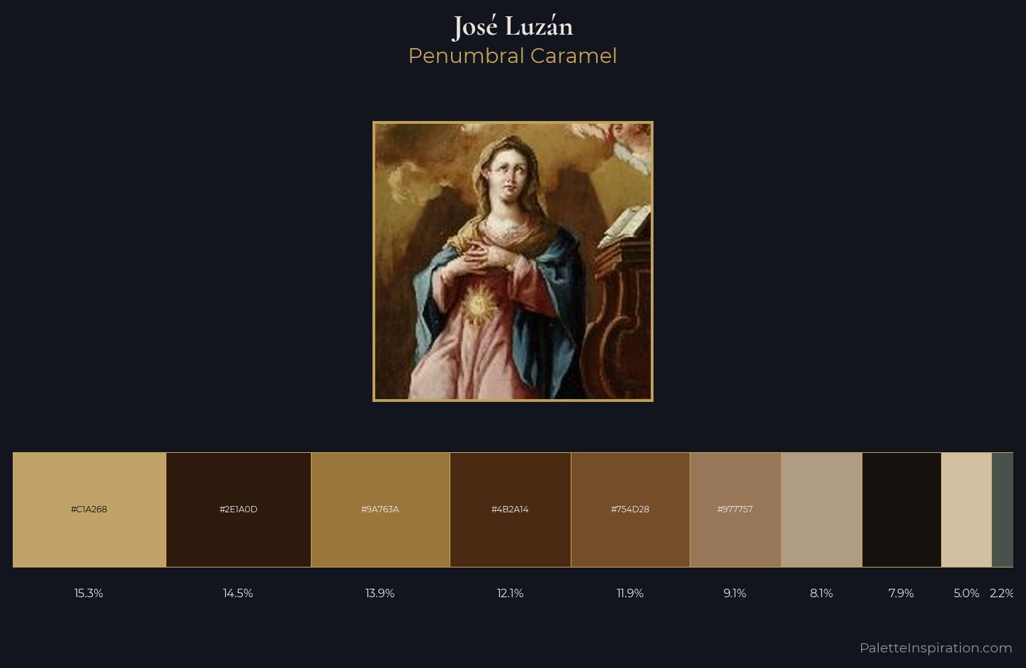 José Luzán Palette 3 — Penumbral Caramel
