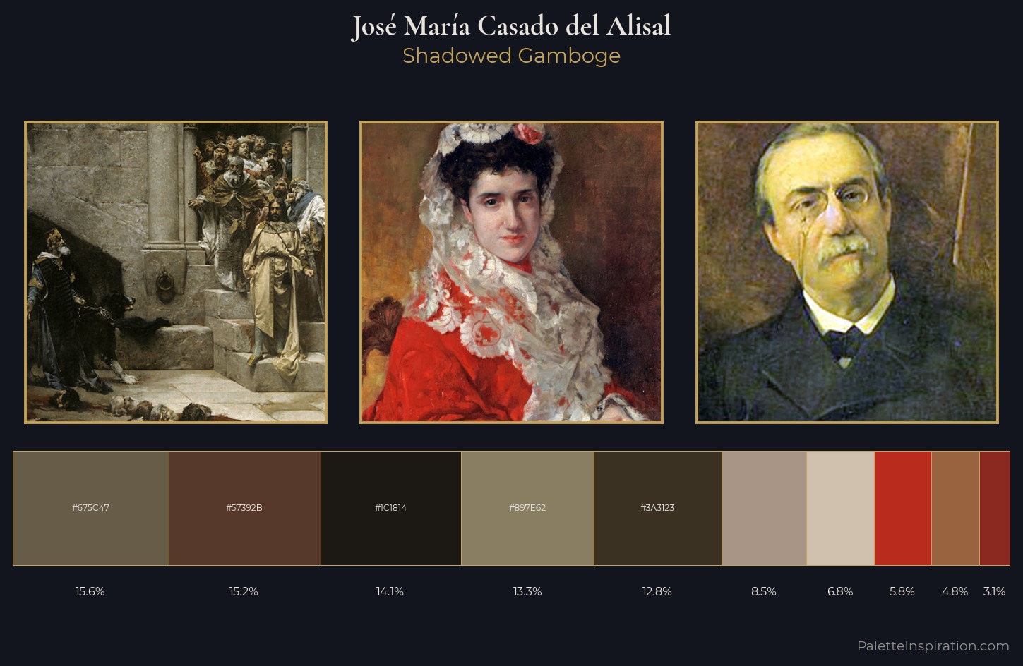 José María Casado del Alisal Palette 3 — Shadowed Gamboge