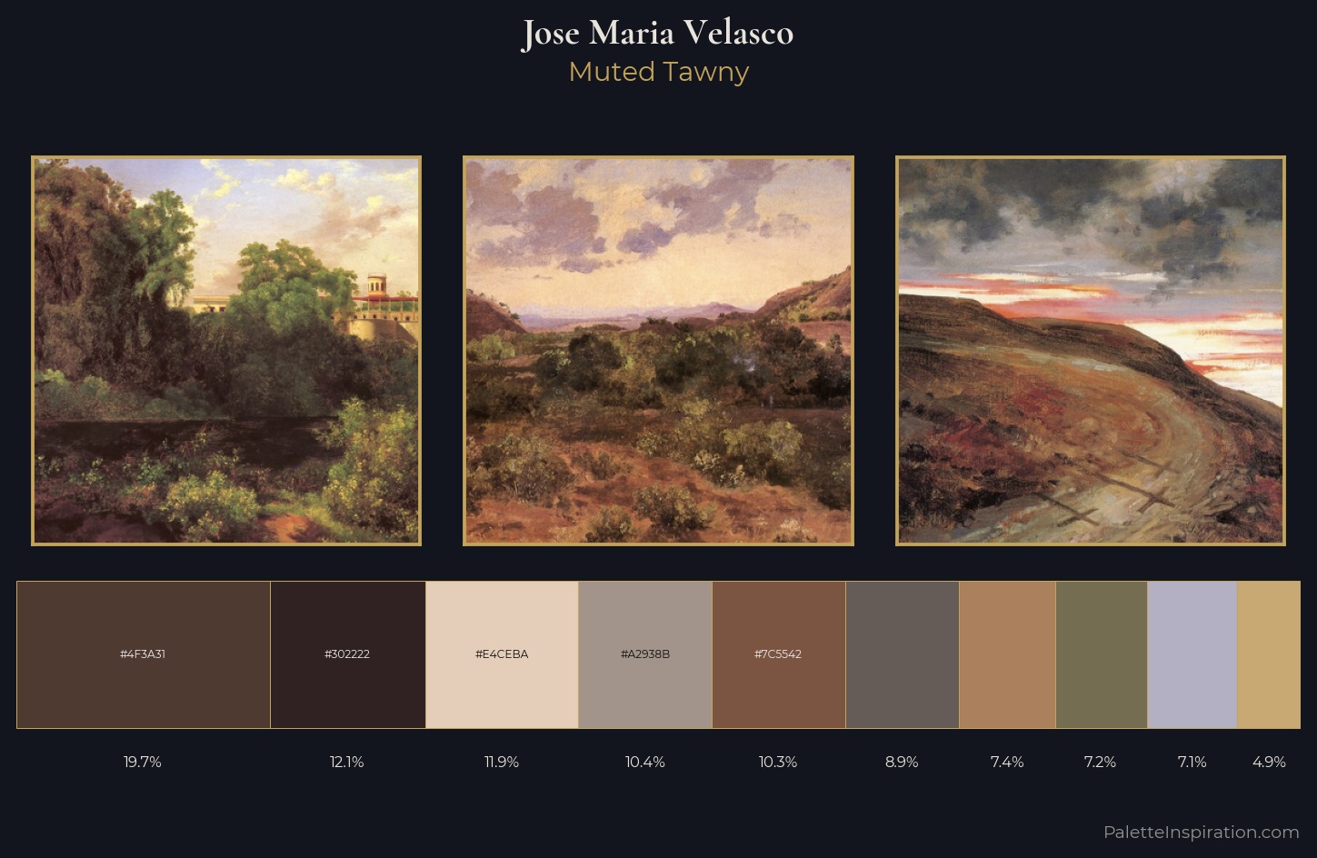 Jose Maria Velasco Palette 12 — Muted Tawny