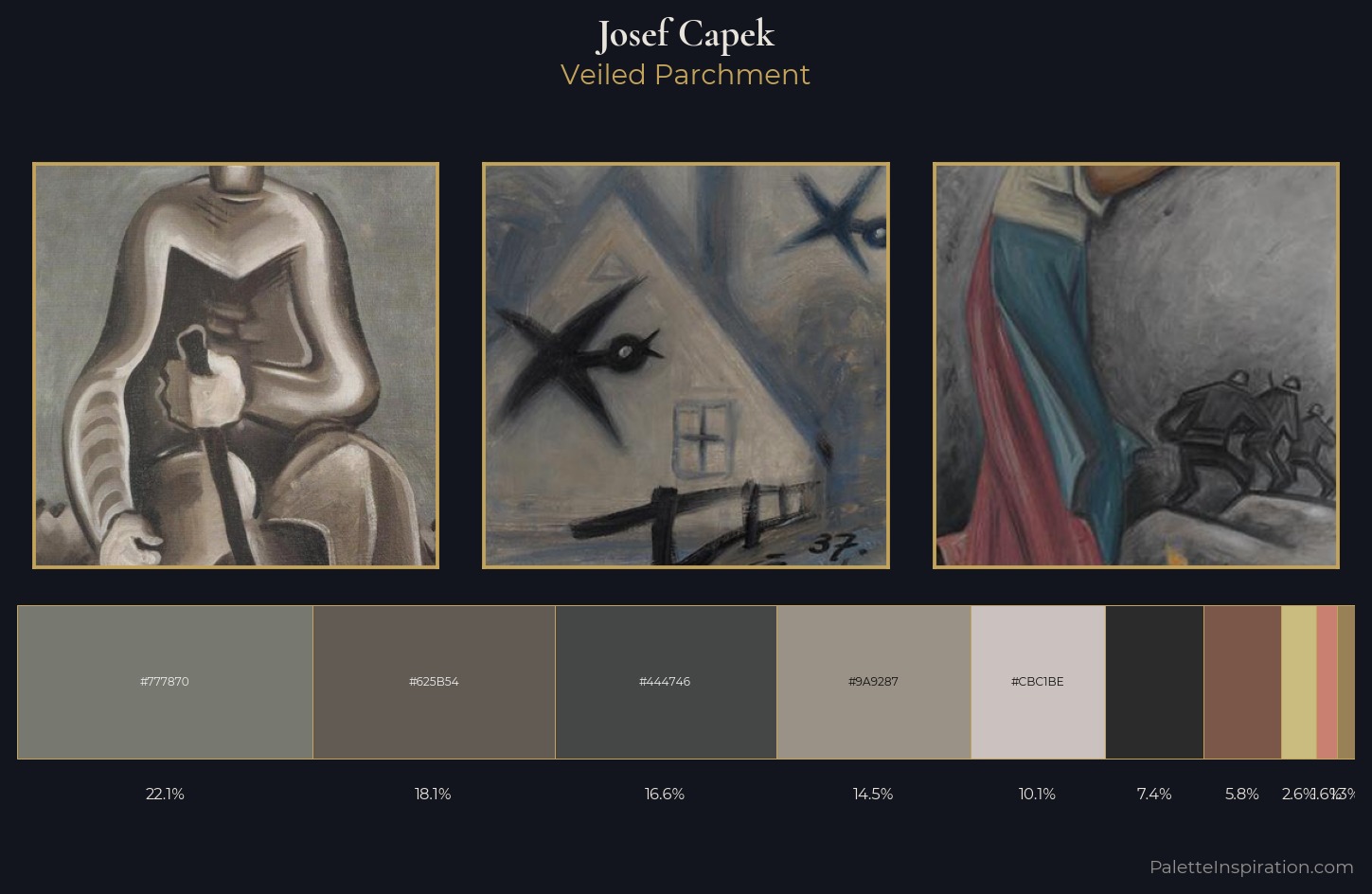 Josef Capek Palette 8 — Veiled Parchment