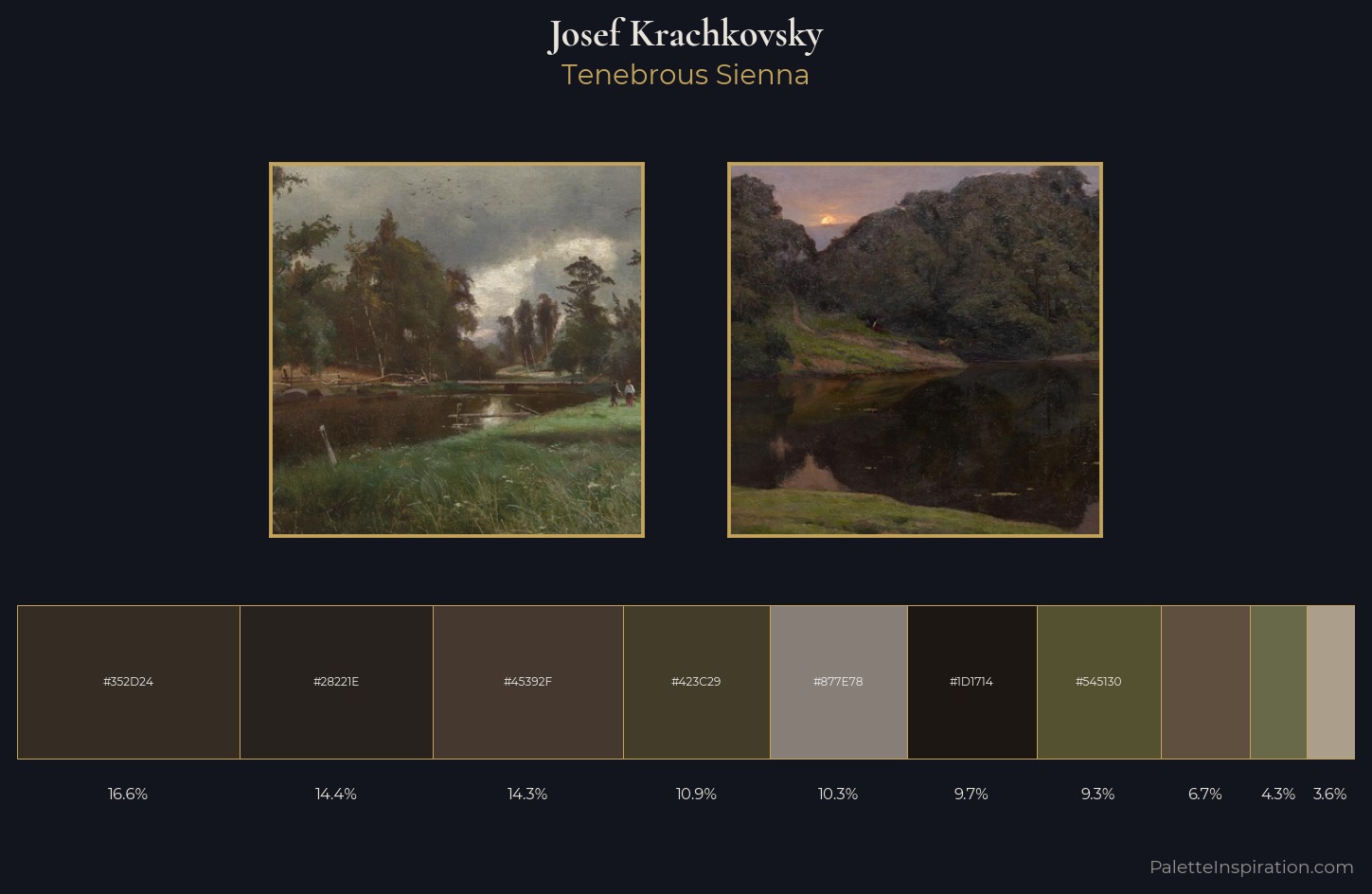 Josef Krachkovsky Palette 3 — Tenebrous Sienna