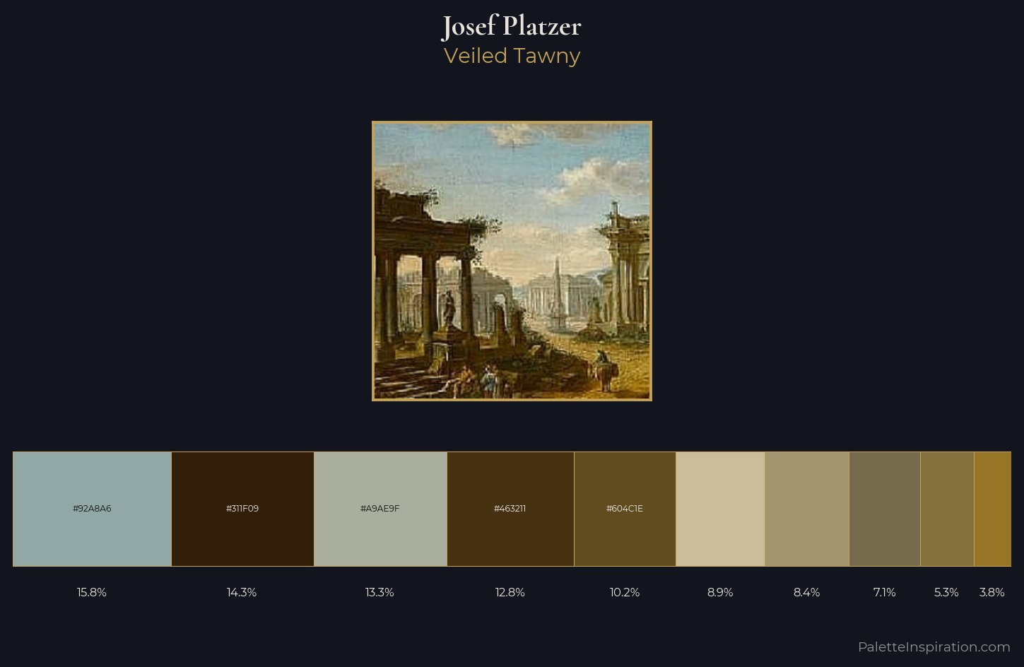 Josef Platzer Palette 1 — Veiled Tawny
