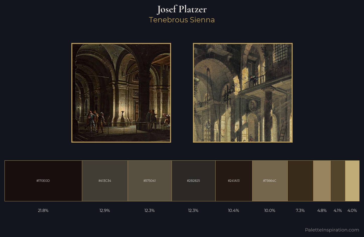 Josef Platzer Palette 2 — Tenebrous Sienna