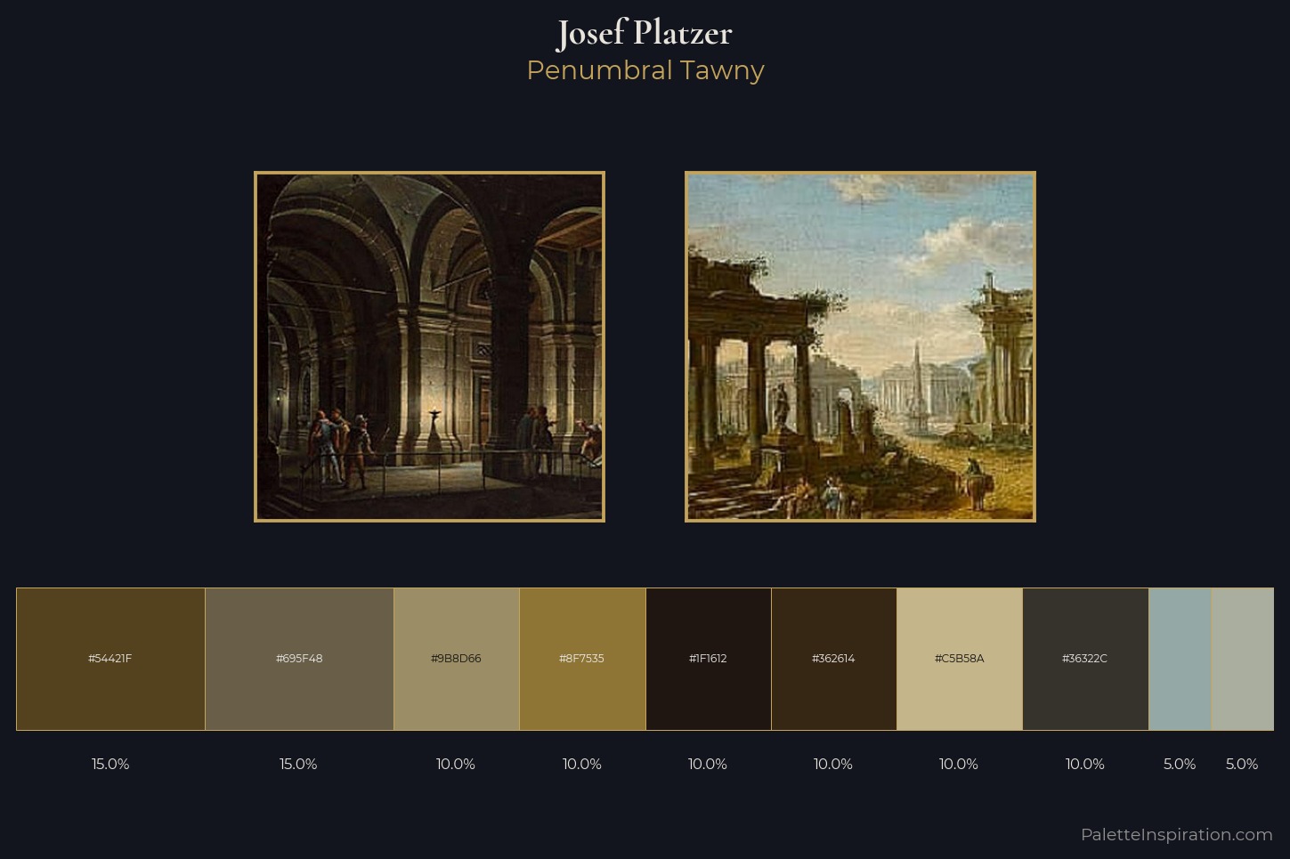 Josef Platzer Master Palette — Penumbral Tawny