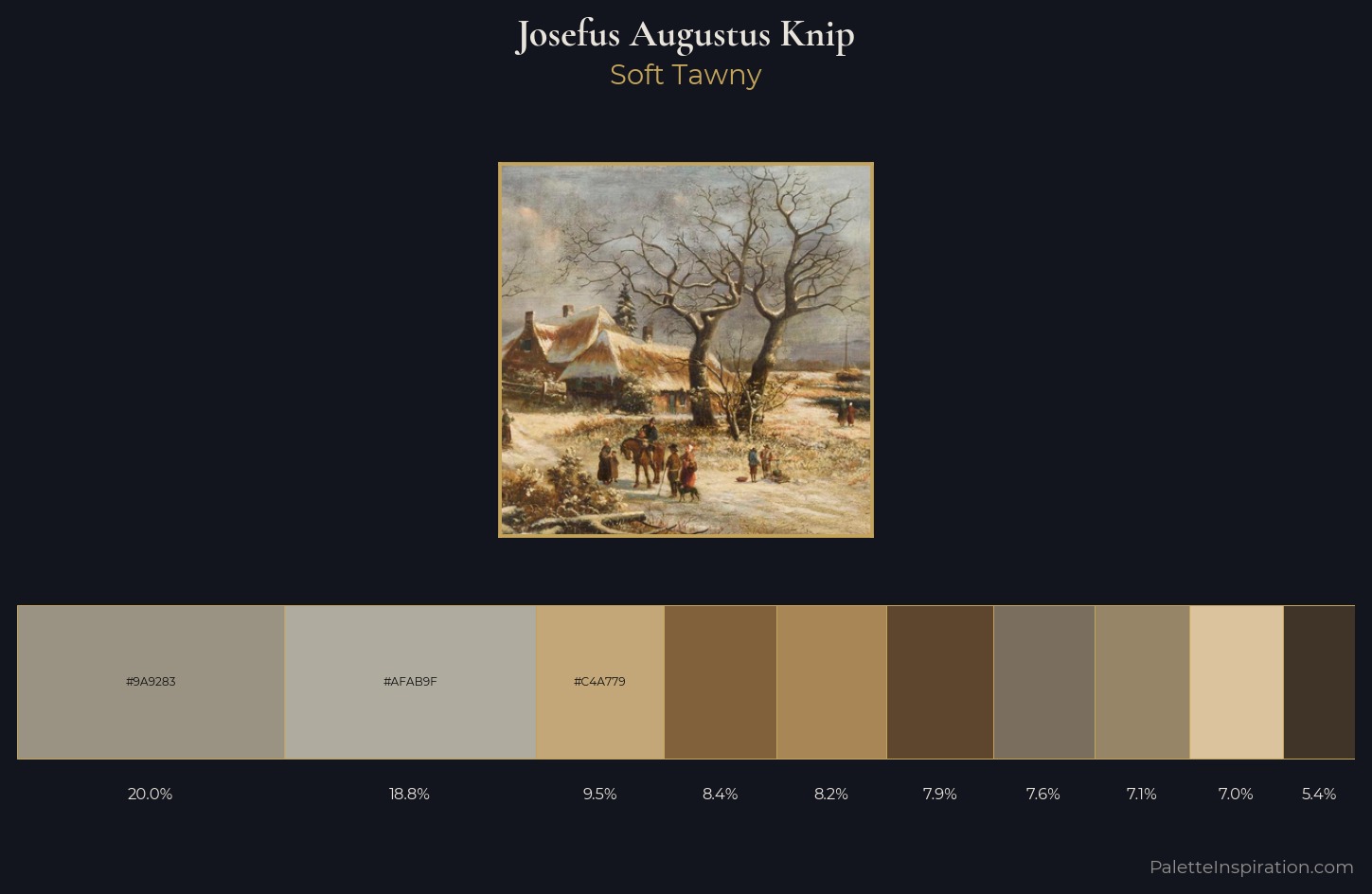 Josefus Augustus Knip Palette 1 — Soft Tawny
