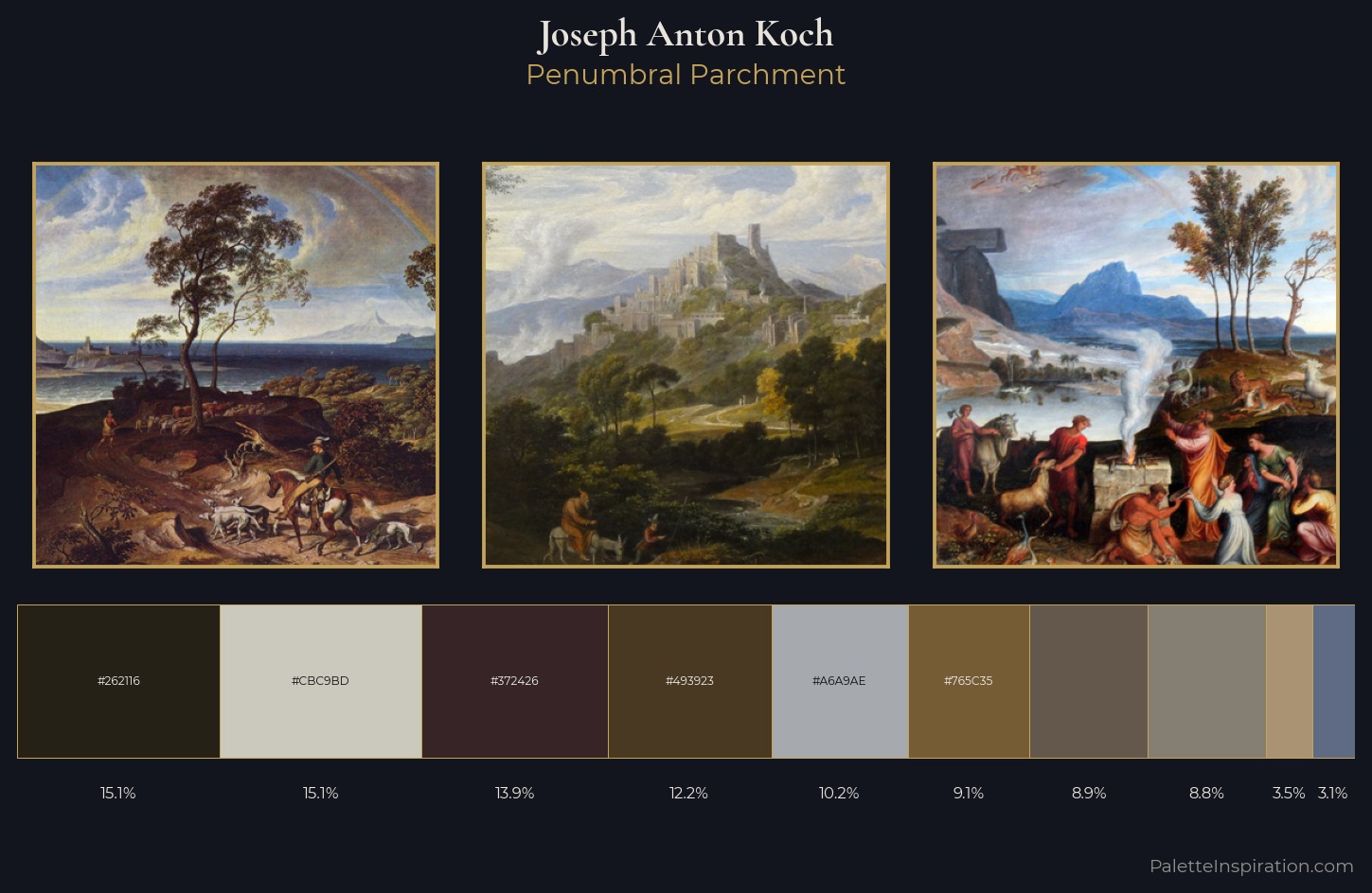 Joseph Anton Koch Palette 6 — Penumbral Parchment