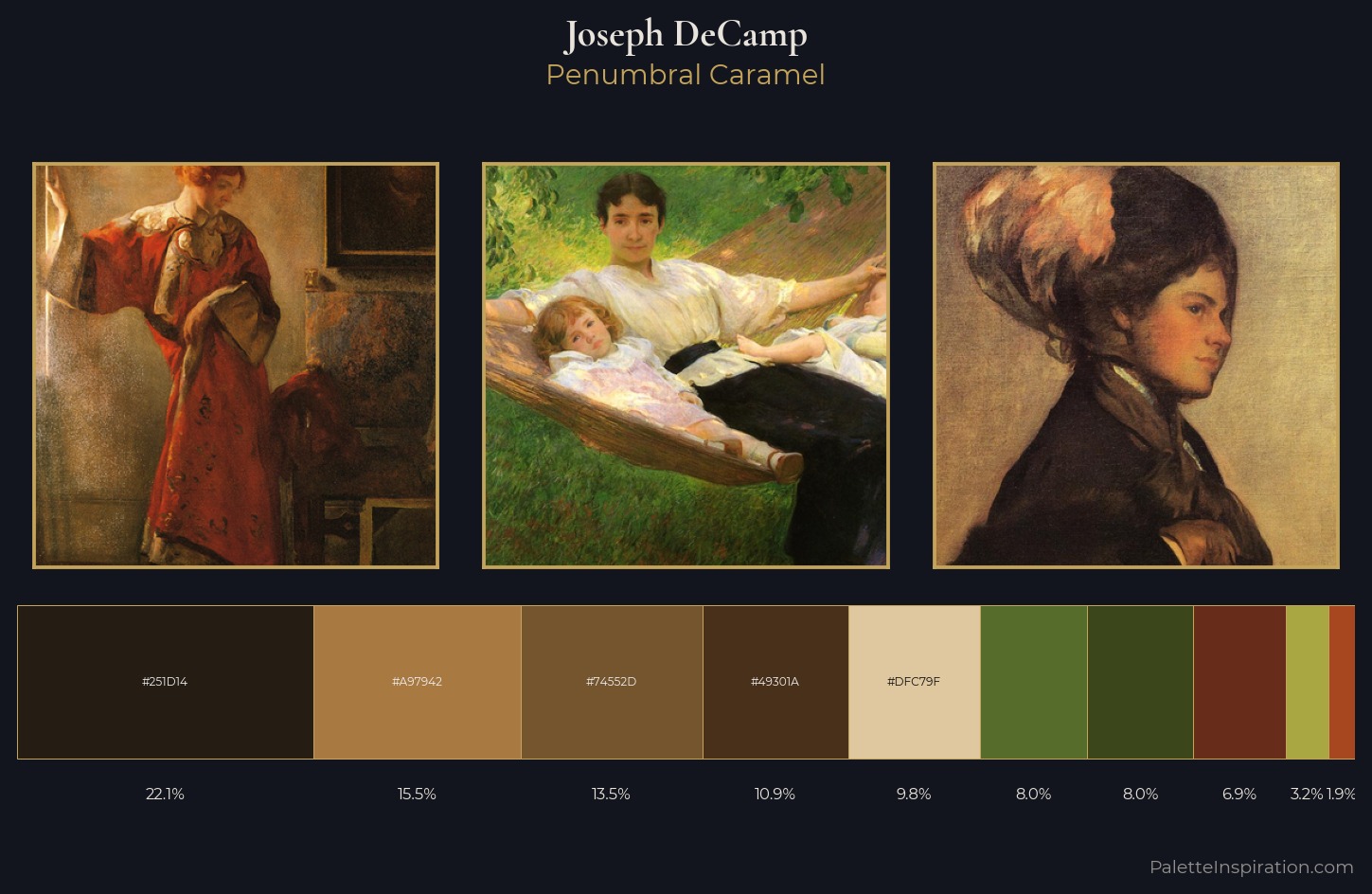 Joseph DeCamp Palette 9 — Penumbral Caramel