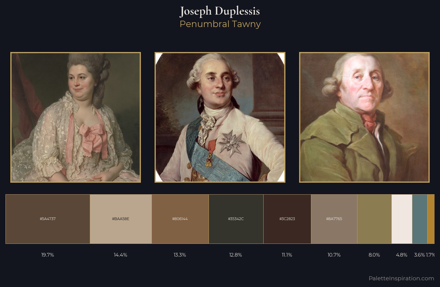 Joseph Duplessis Palette 1 — Penumbral Tawny
