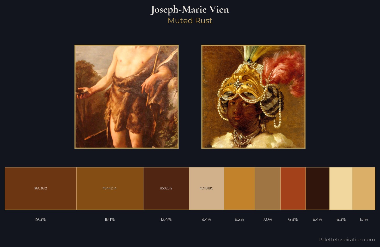 Joseph-Marie Vien Palette 2 — Muted Rust