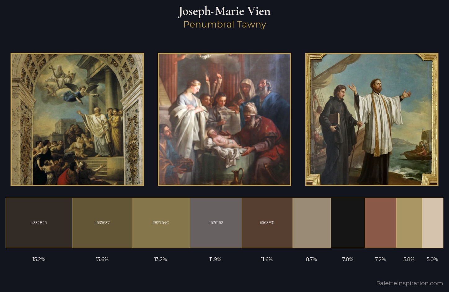 Joseph-Marie Vien Palette 5 — Penumbral Tawny