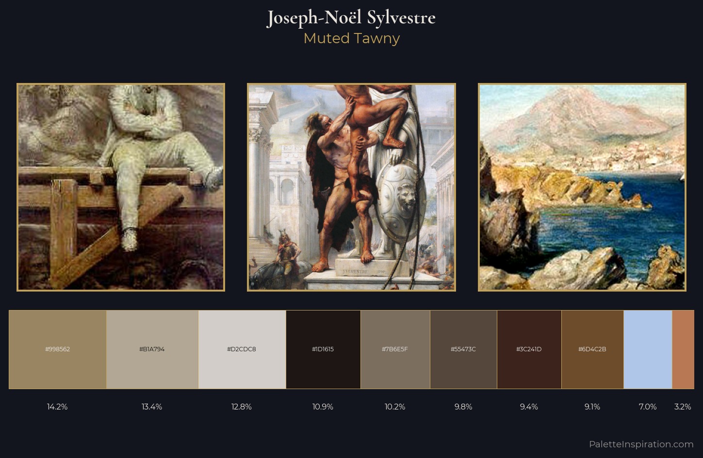 Joseph-Noël Sylvestre Palette 1 — Muted Tawny