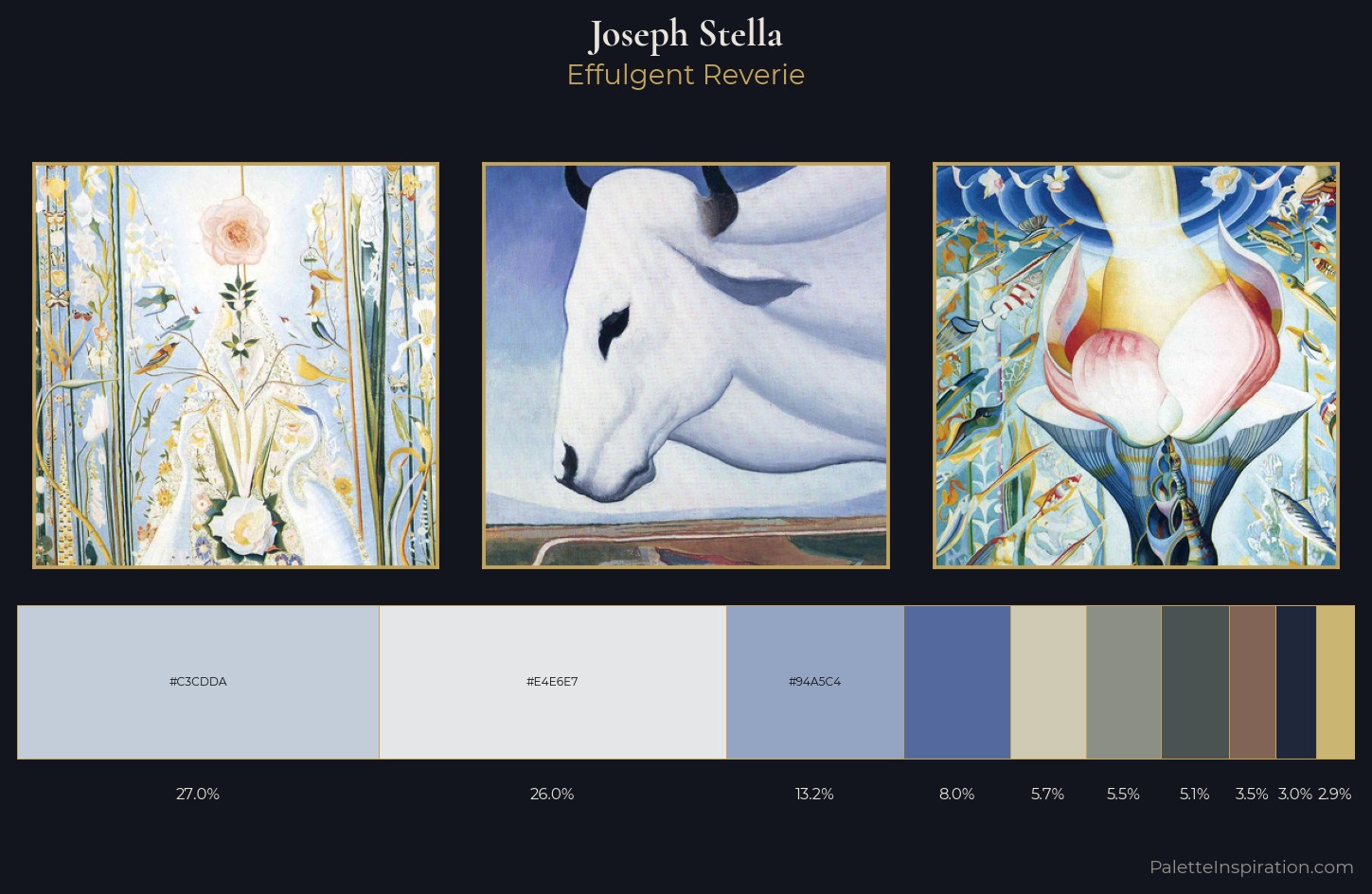 Joseph Stella Palette 1 — Effulgent Reverie