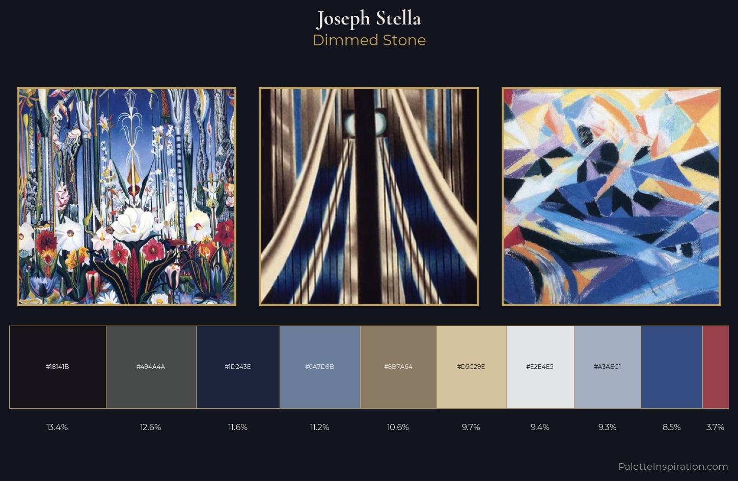 Joseph Stella Palette 6 — Dimmed Stone