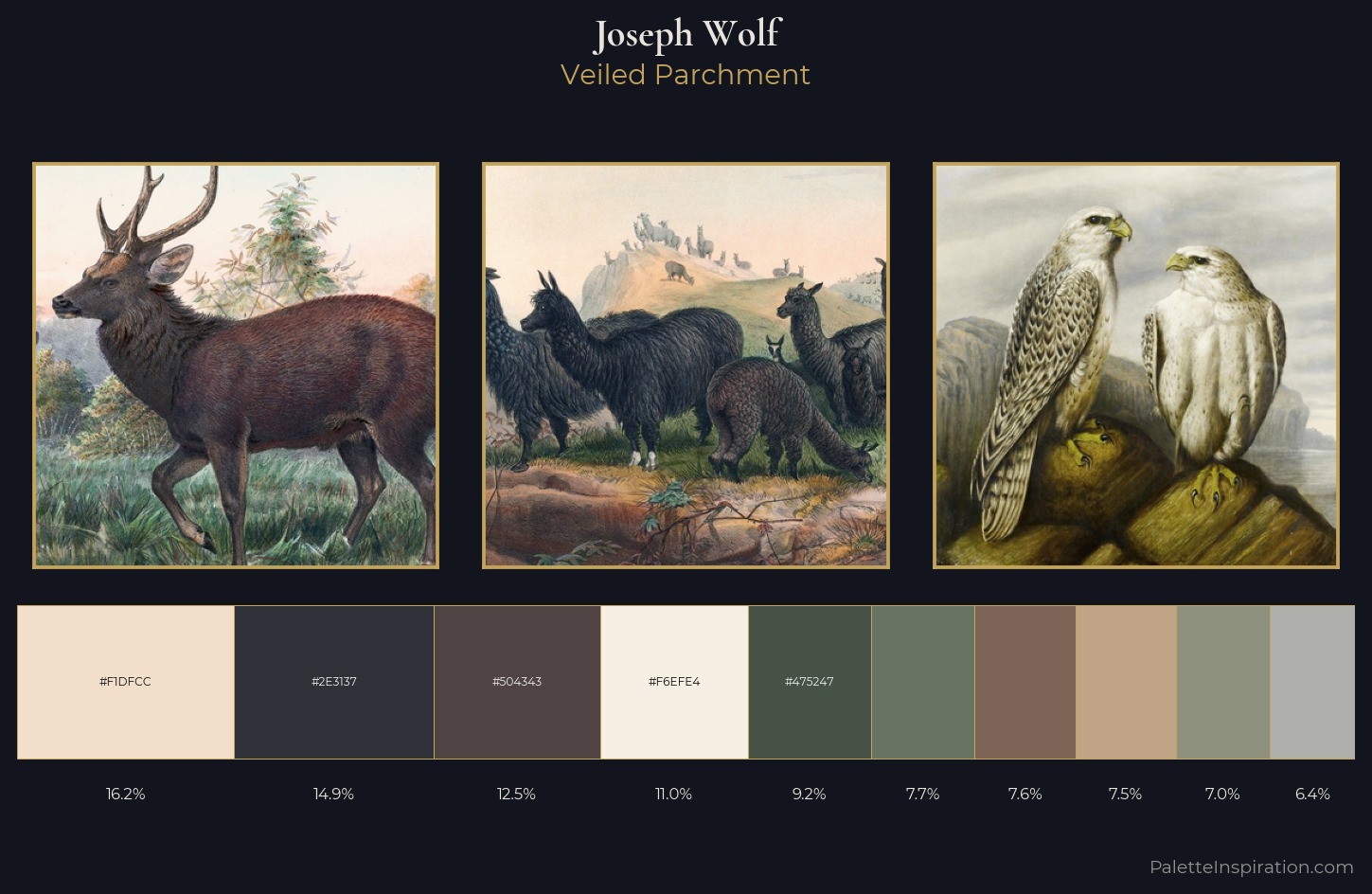 Joseph Wolf Palette 2 — Veiled Parchment