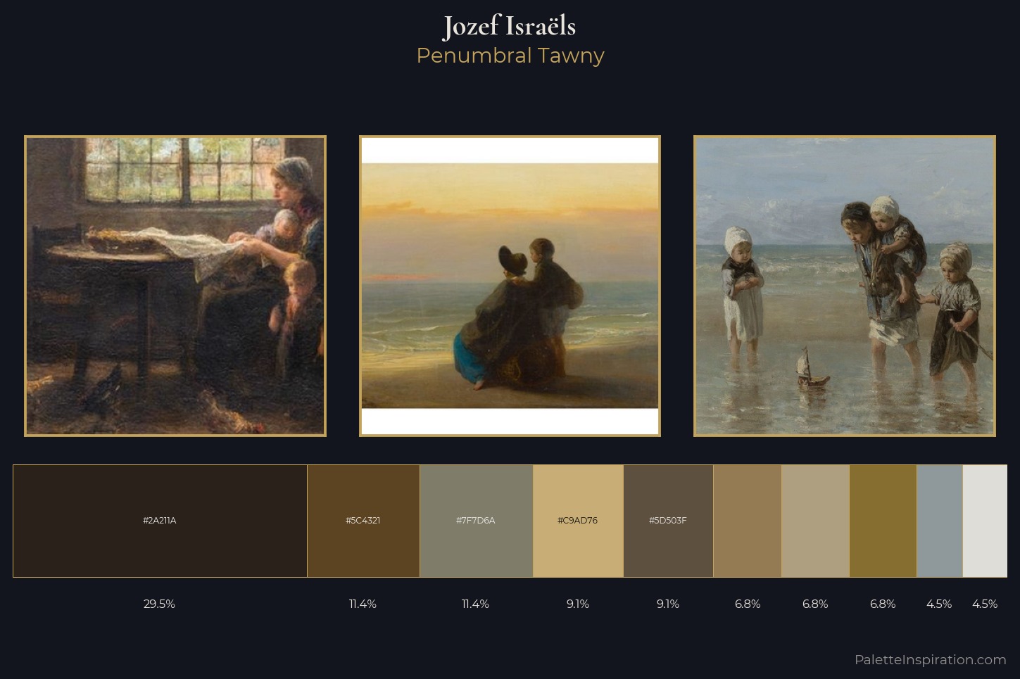 Jozef Israëls Master Palette — Penumbral Tawny