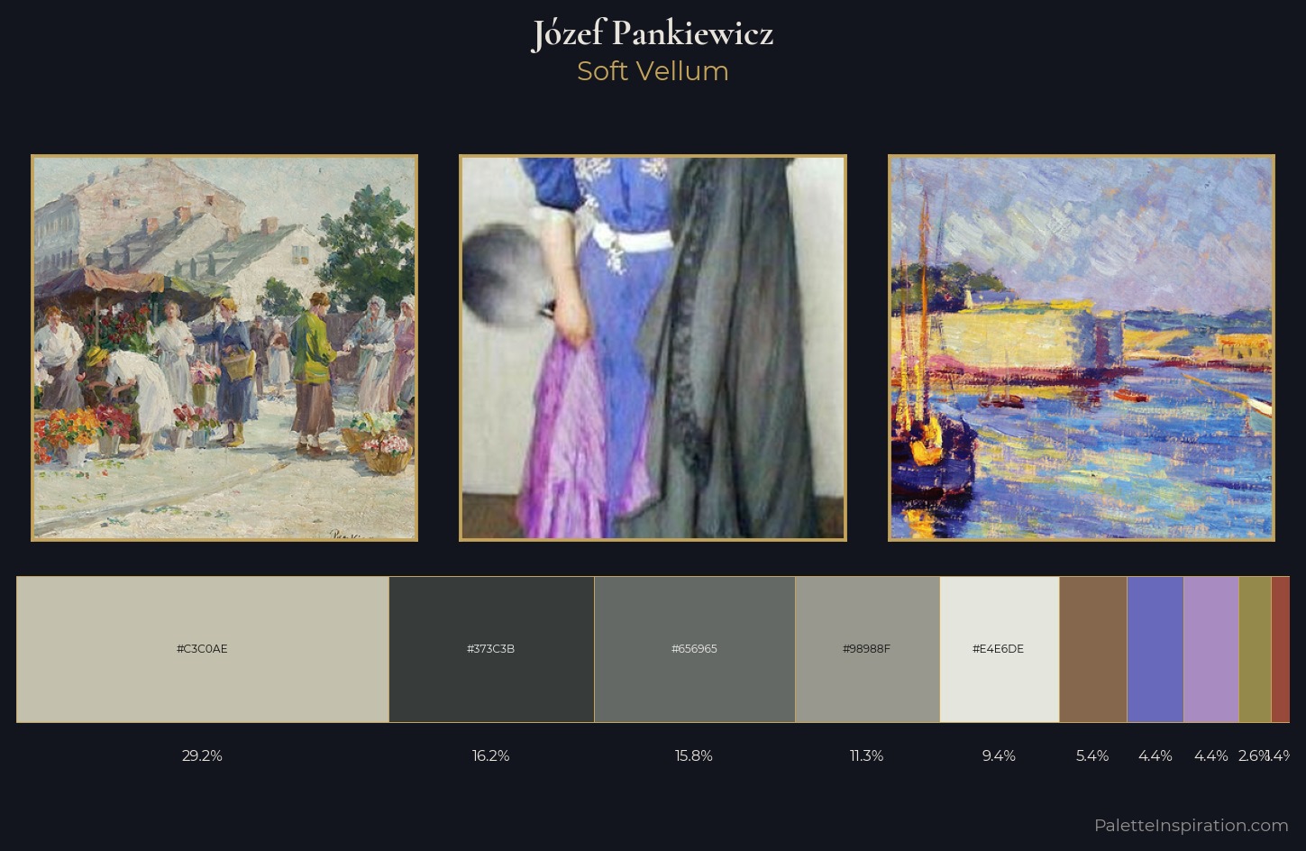 Józef Pankiewicz Palette 1 — Soft Vellum
