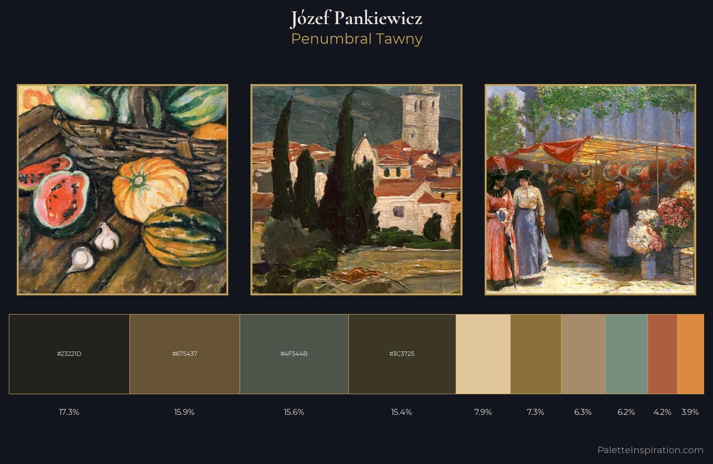 Józef Pankiewicz Palette 4 — Penumbral Tawny