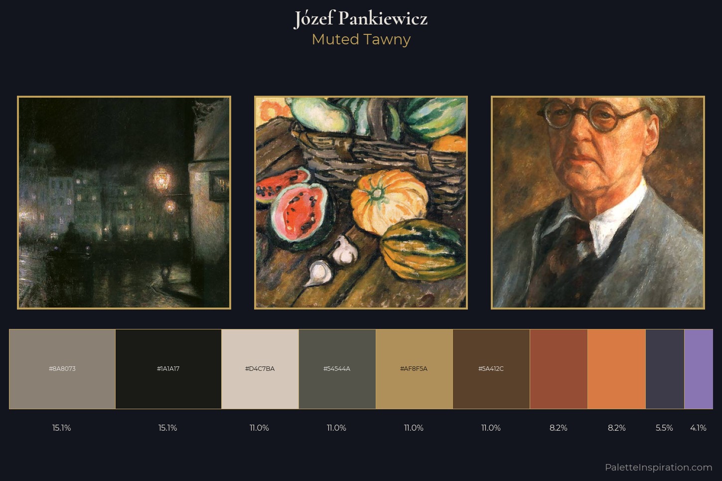 Józef Pankiewicz Master Palette — Muted Tawny