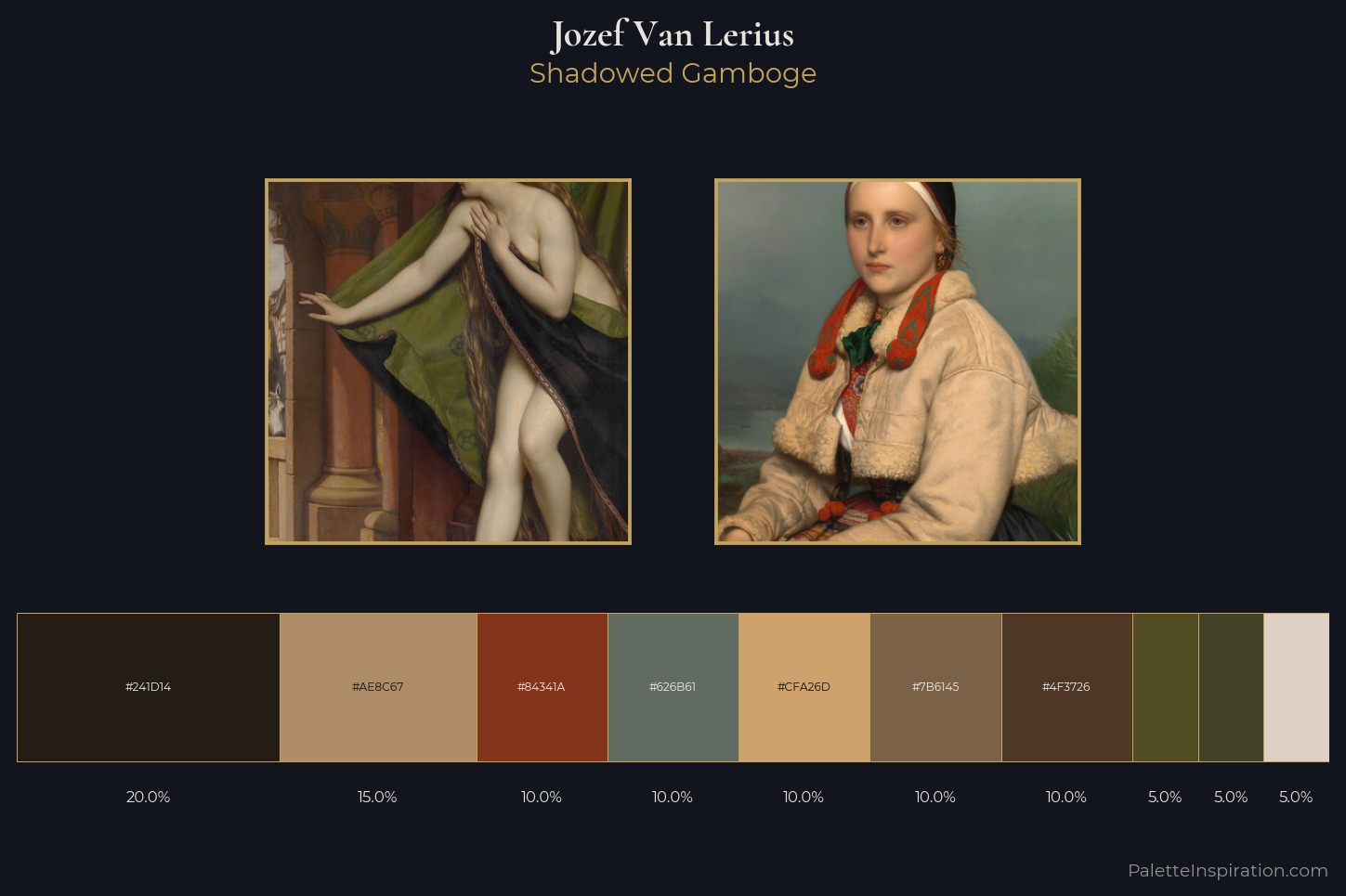 Jozef Van Lerius Master Palette — Shadowed Gamboge