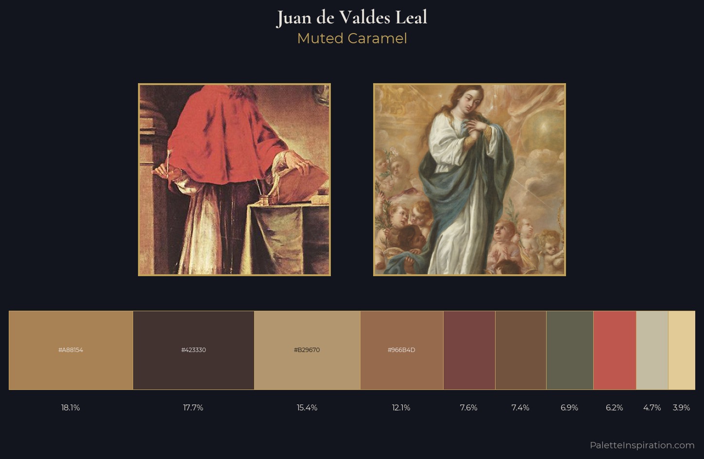 Juan de Valdes Leal Palette 2 — Muted Caramel