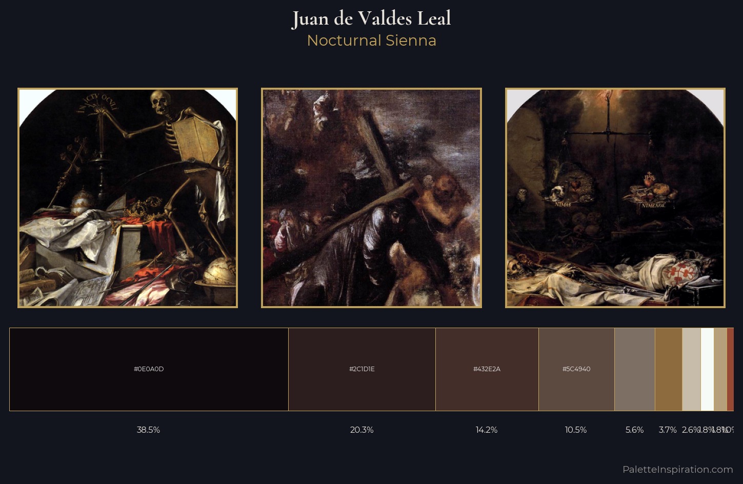 Juan de Valdes Leal Palette 4 — Nocturnal Sienna