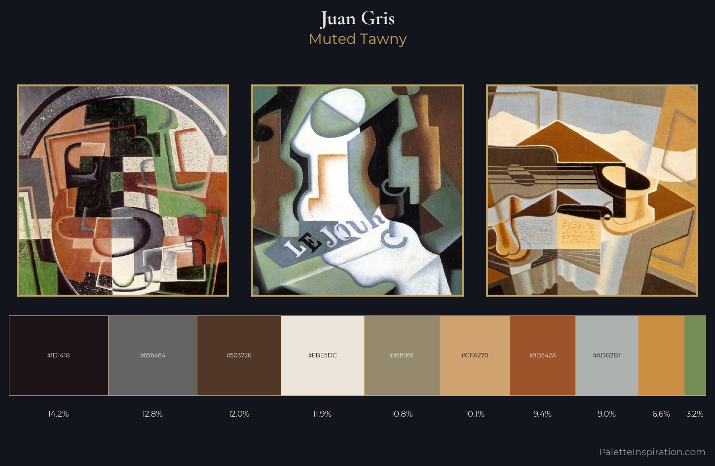 Juan Gris Palette 6 — Muted Tawny