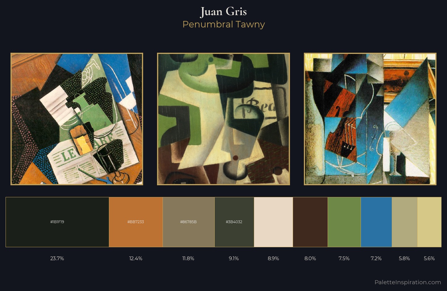 Juan Gris Palette 9 — Penumbral Tawny