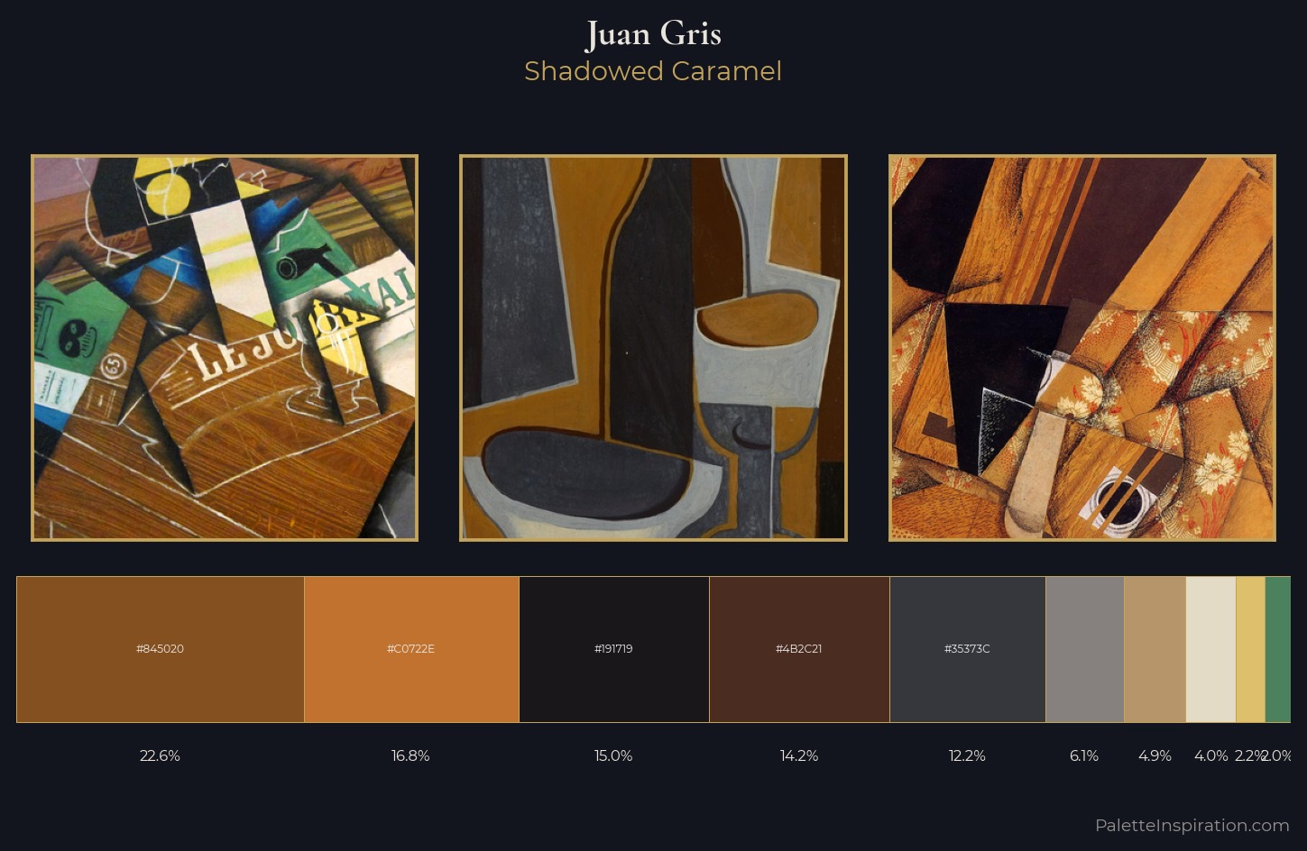 Juan Gris Palette 10 — Shadowed Caramel