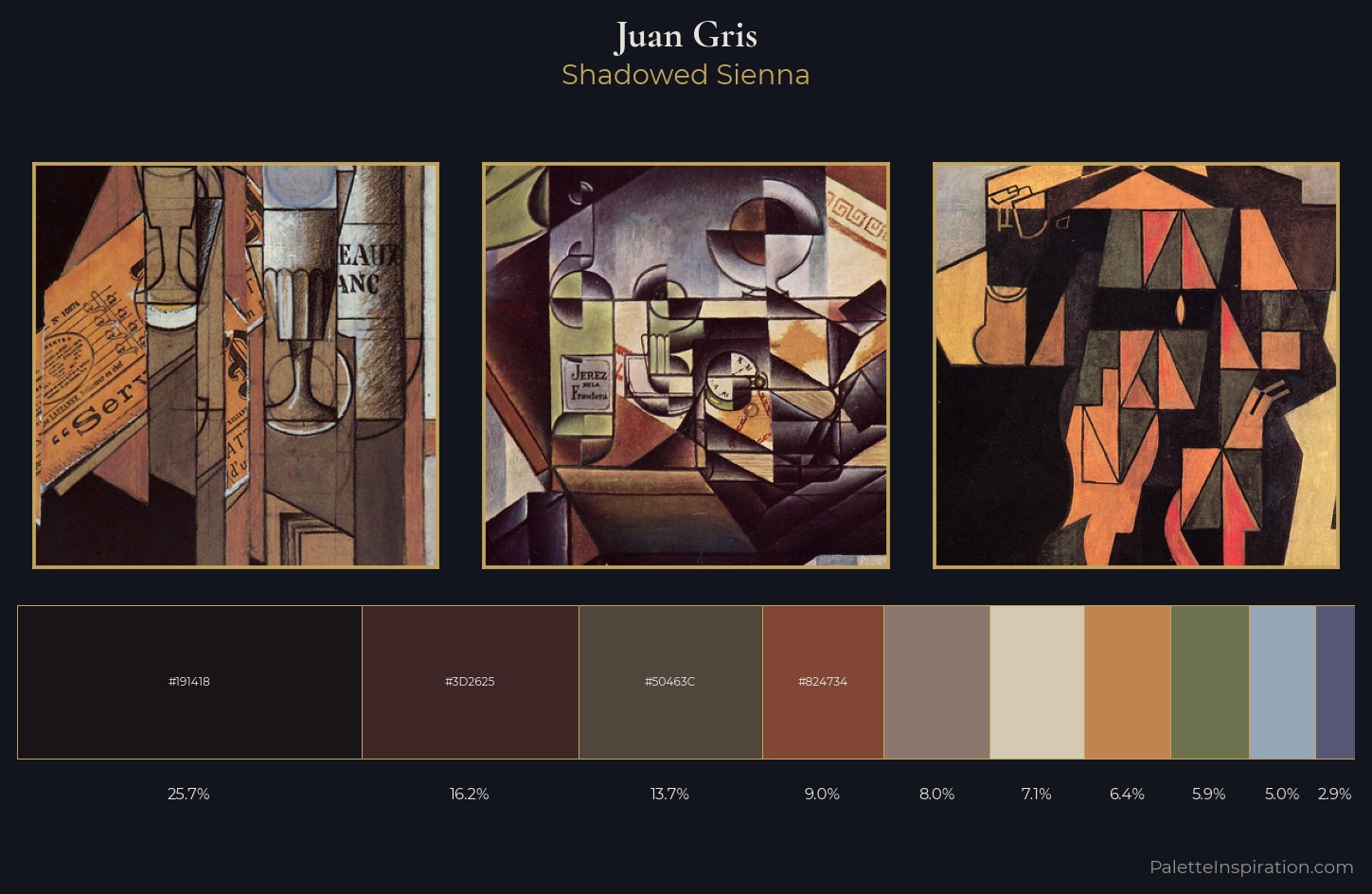 Juan Gris Palette 14 — Shadowed Sienna