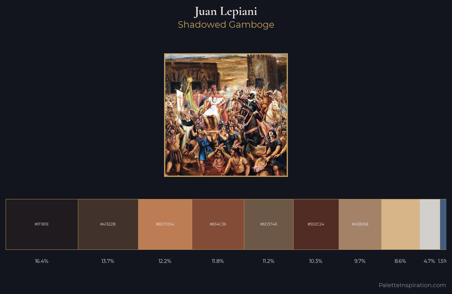 Juan Lepiani Palette 4 — Shadowed Gamboge
