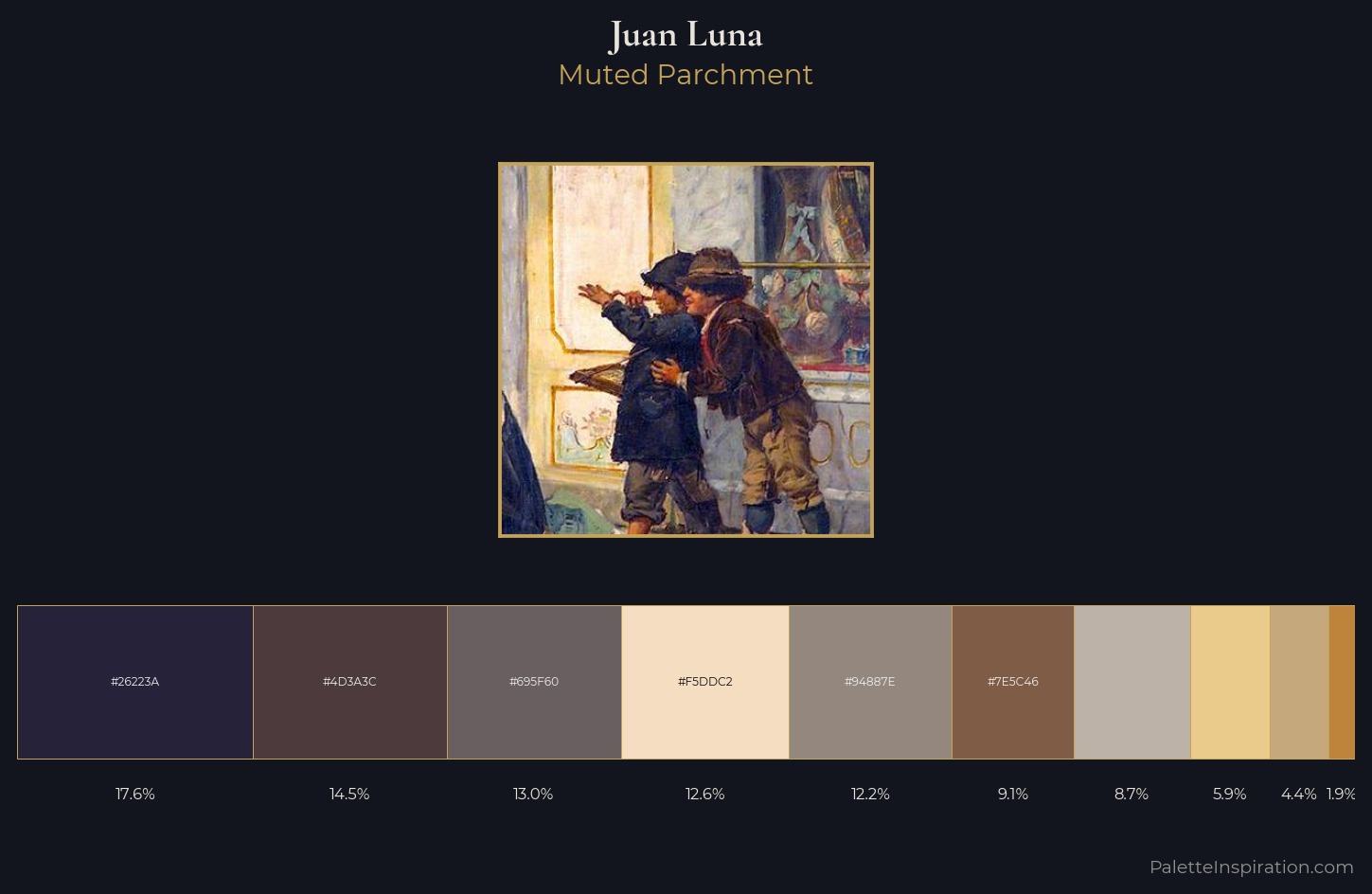 Juan Luna Palette 1 — Muted Parchment