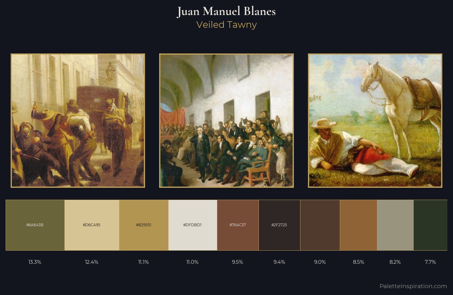 Juan Manuel Blanes Palette 2 — Veiled Tawny