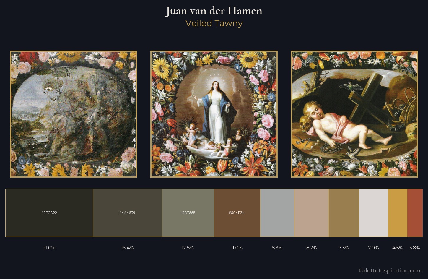 Juan van der Hamen Palette 1 — Veiled Tawny