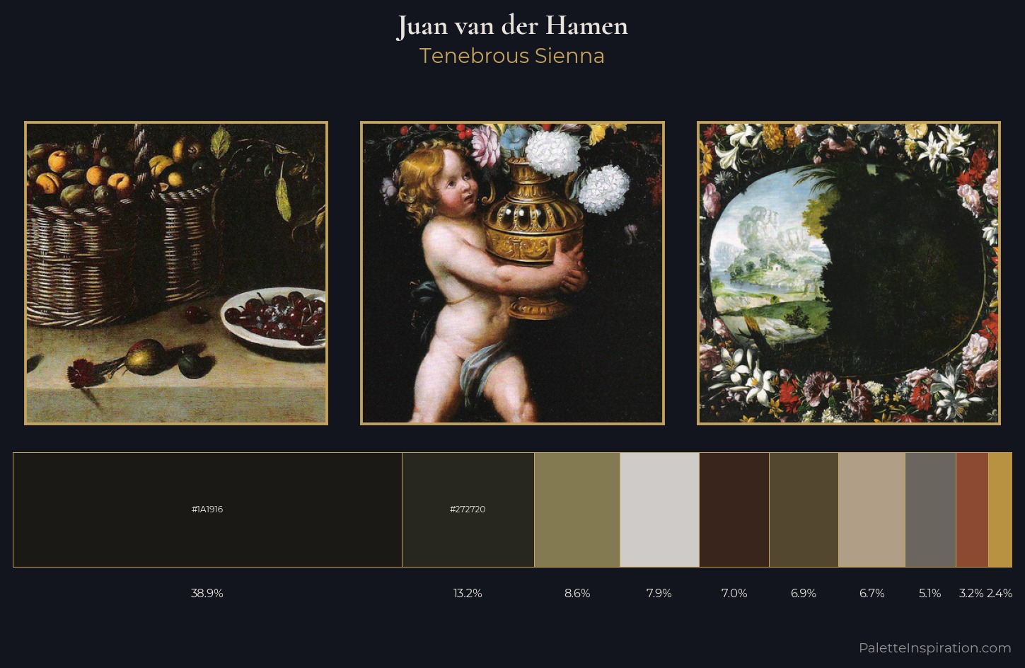 Juan van der Hamen Palette 7 — Tenebrous Sienna