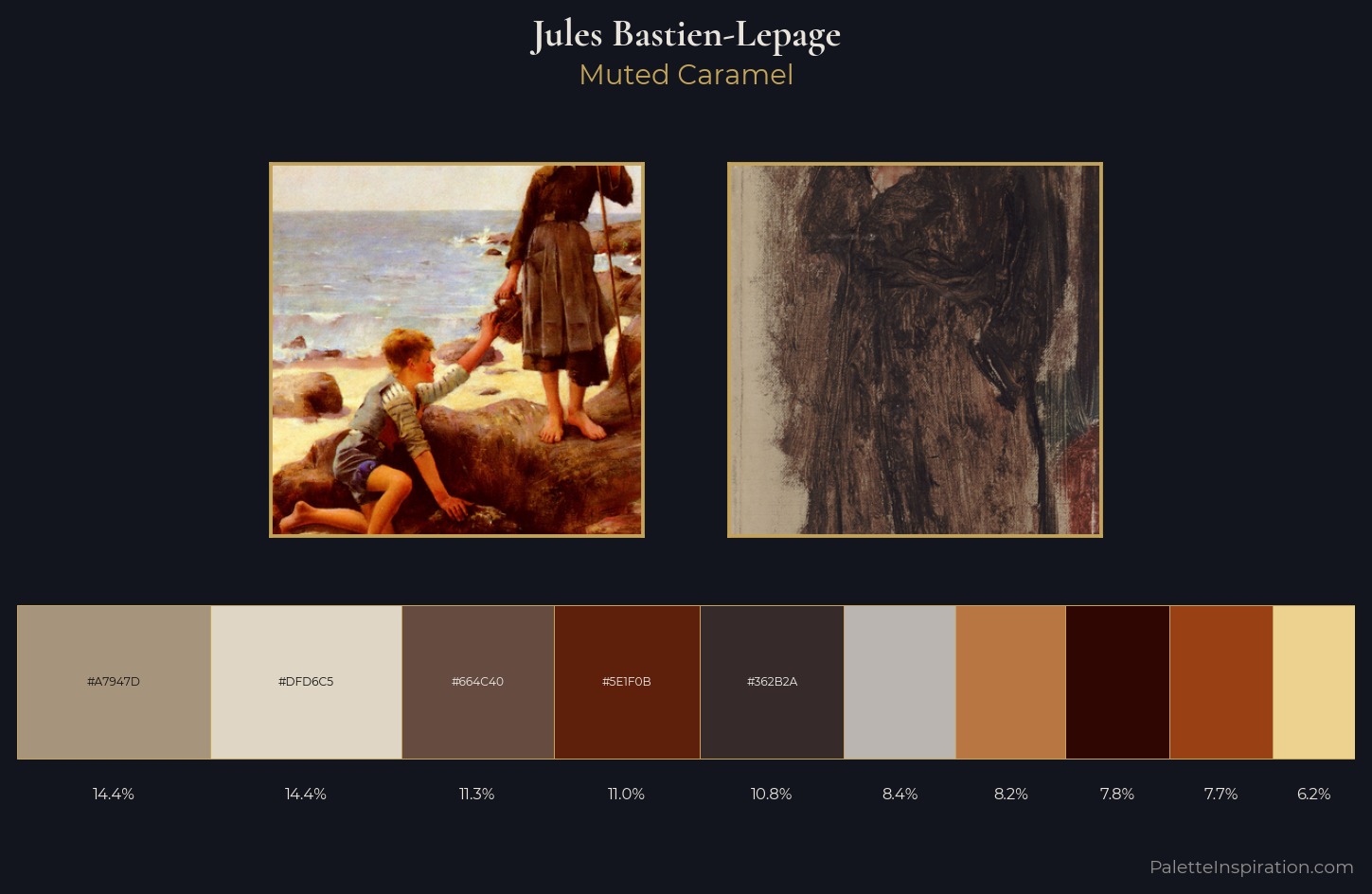 Jules Bastien-Lepage Palette 3 — Muted Caramel